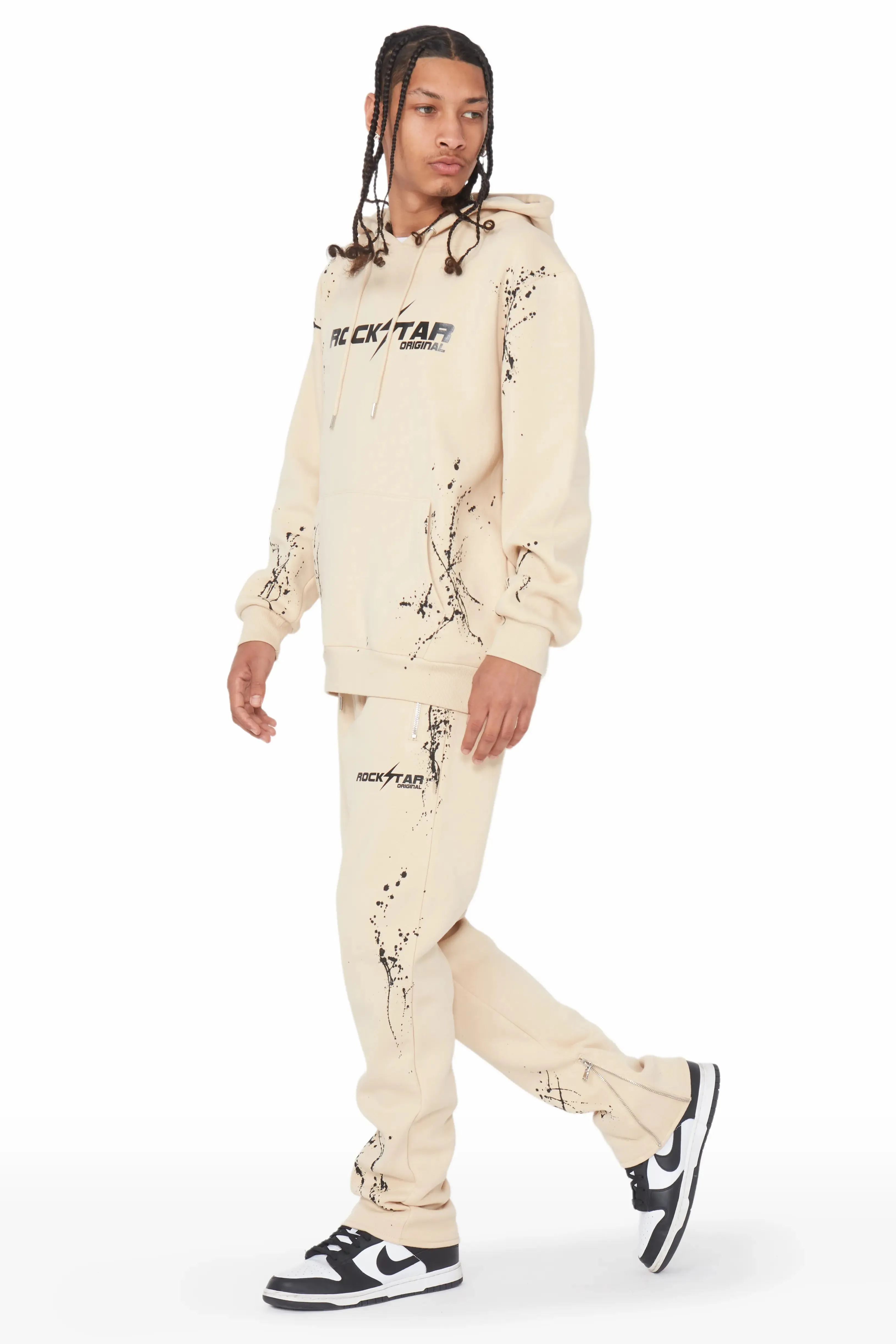 Rune Beige Slim Fit Track Set sold by Rockstar Original product image thumbnail 5