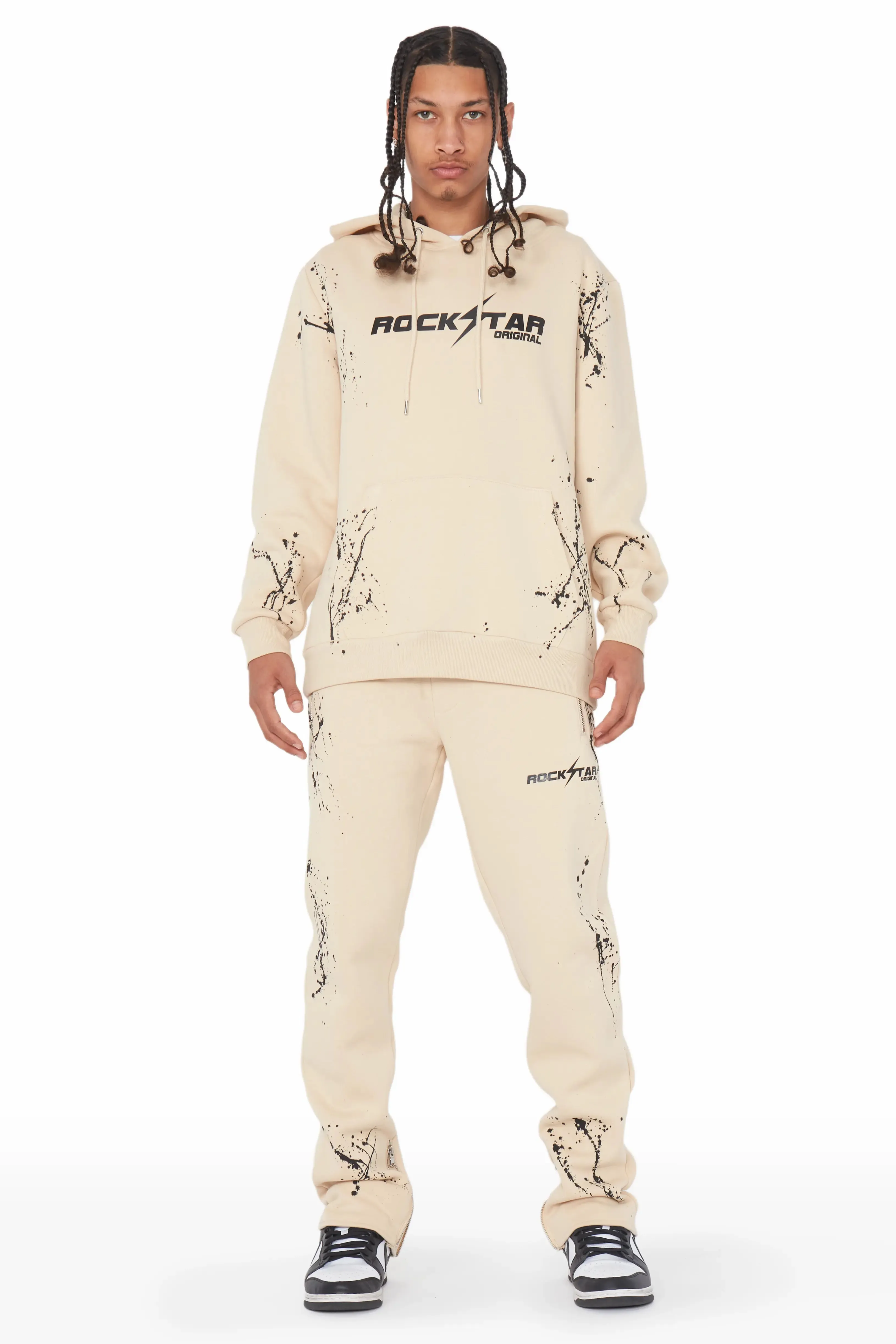 Rune Beige Slim Fit Track Set sold by Rockstar Original