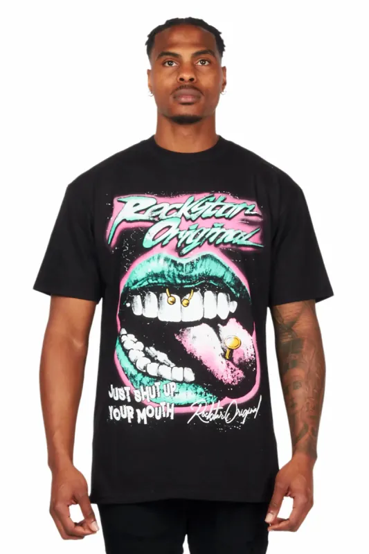Psycho Black Graphic T-Shirt sold by Rockstar Original