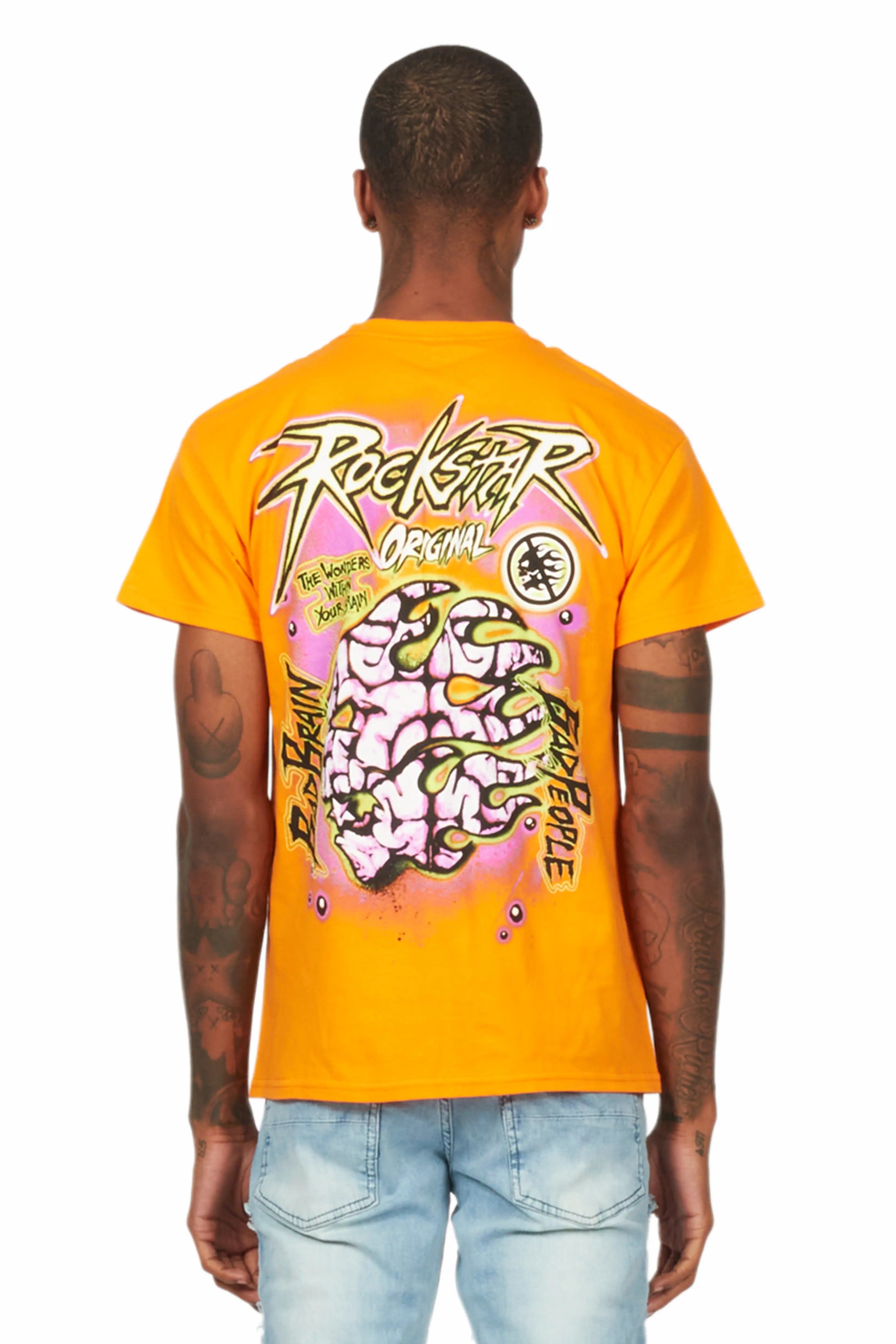 Braindead Orange Graphic T-Shirt sold by Rockstar Original product image thumbnail 5
