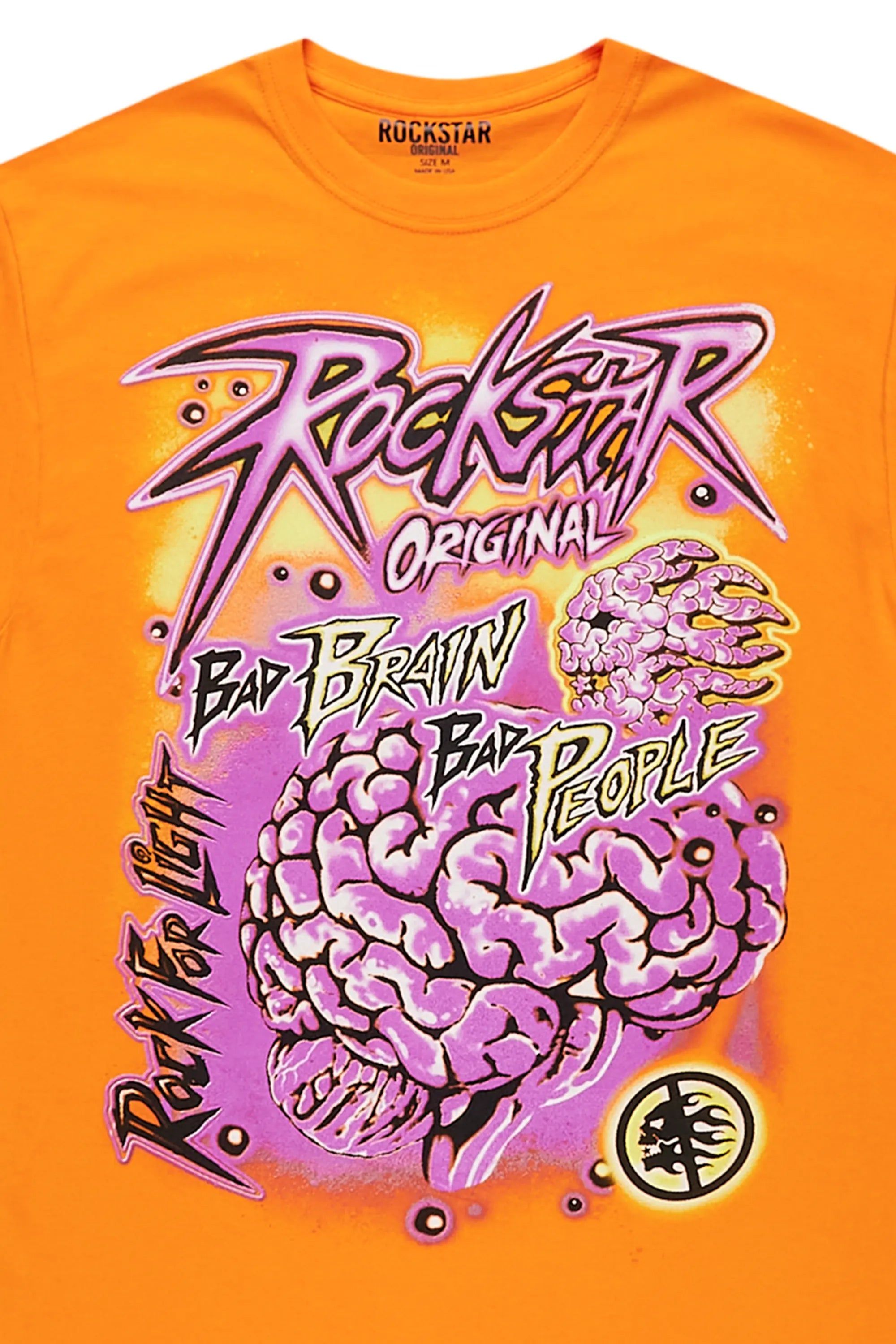 Braindead Orange Graphic T-Shirt sold by Rockstar Original product image thumbnail 3