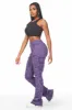 Zariyah Purple Stacked Flare Jean sold by Rockstar Original