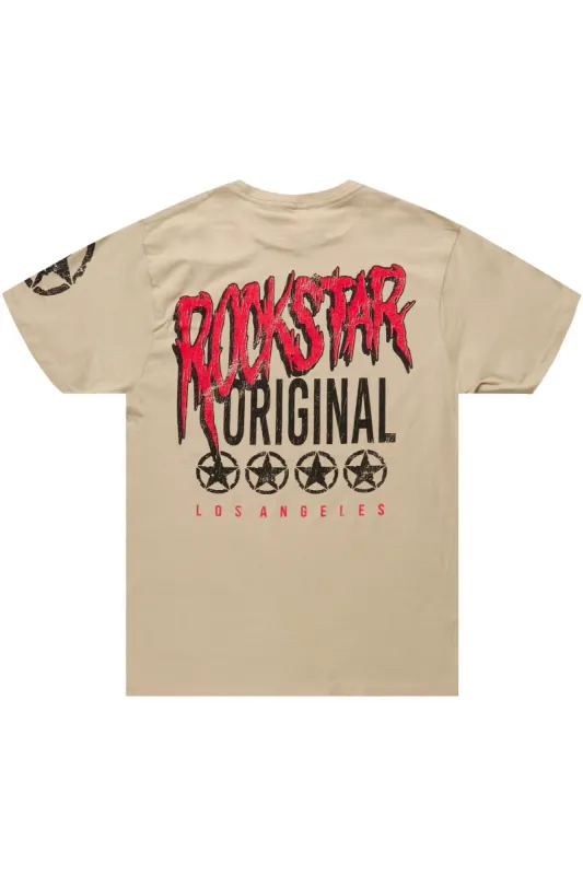 Diandra Beige Oversized T-Shirt sold by Rockstar Original