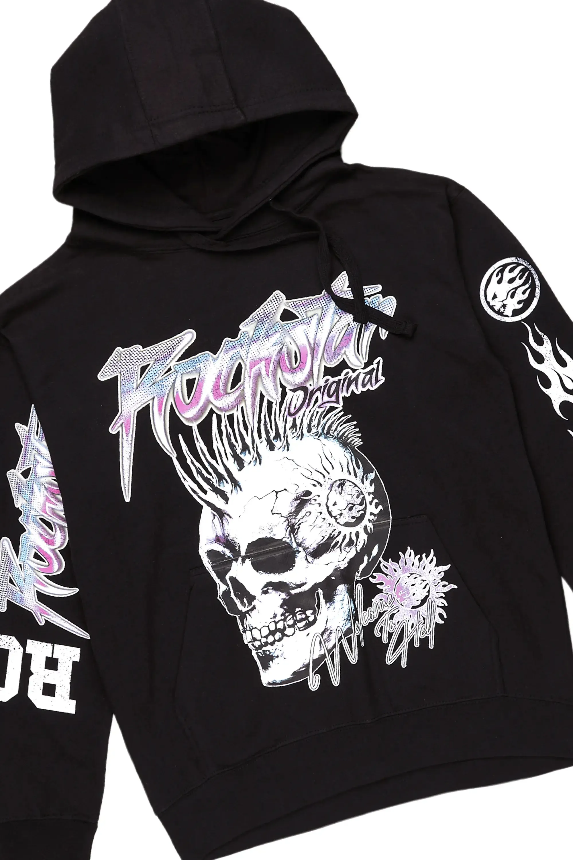 Bram Black Graphic Hoodie/Track Pant Set sold by Rockstar Original product image thumbnail 2