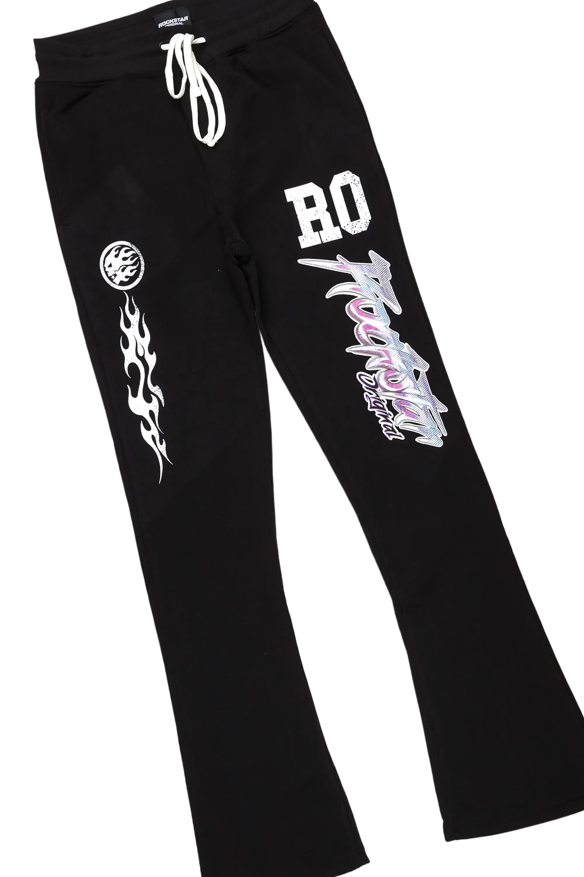 Bram Black Graphic Hoodie/Track Pant Set sold by Rockstar Original product image thumbnail 4