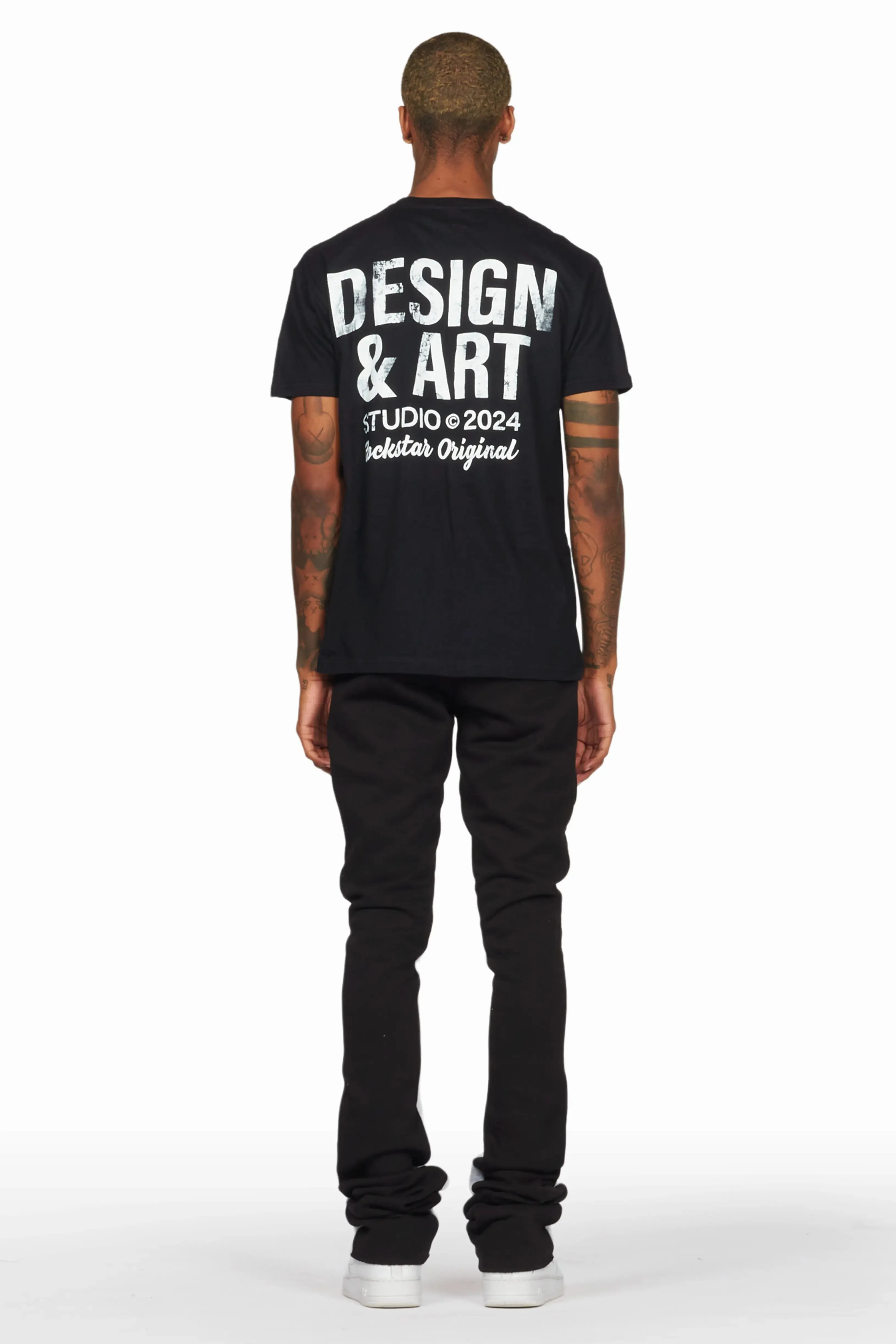 Mancha Black T-Shirt Super Stacked Flare Track Set sold by Rockstar Original product image thumbnail 4