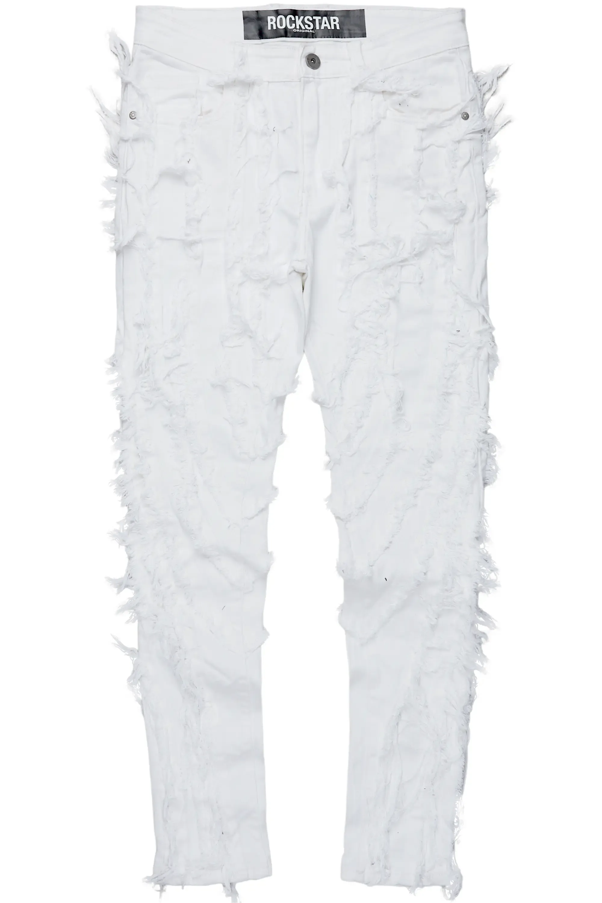 Achilles White Raw Edge Skinny Fit Jean sold by Rockstar Original product image thumbnail 2