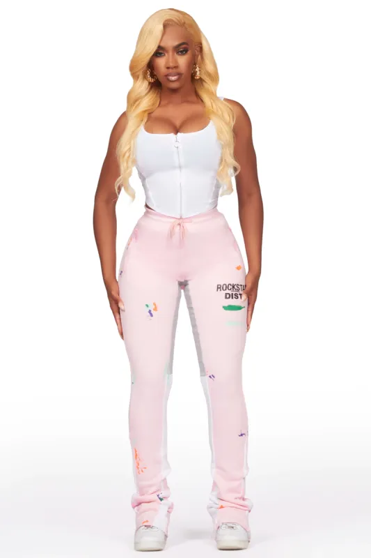 Brandee White/Pink Corset Super Stacked Trackset sold by Rockstar Original