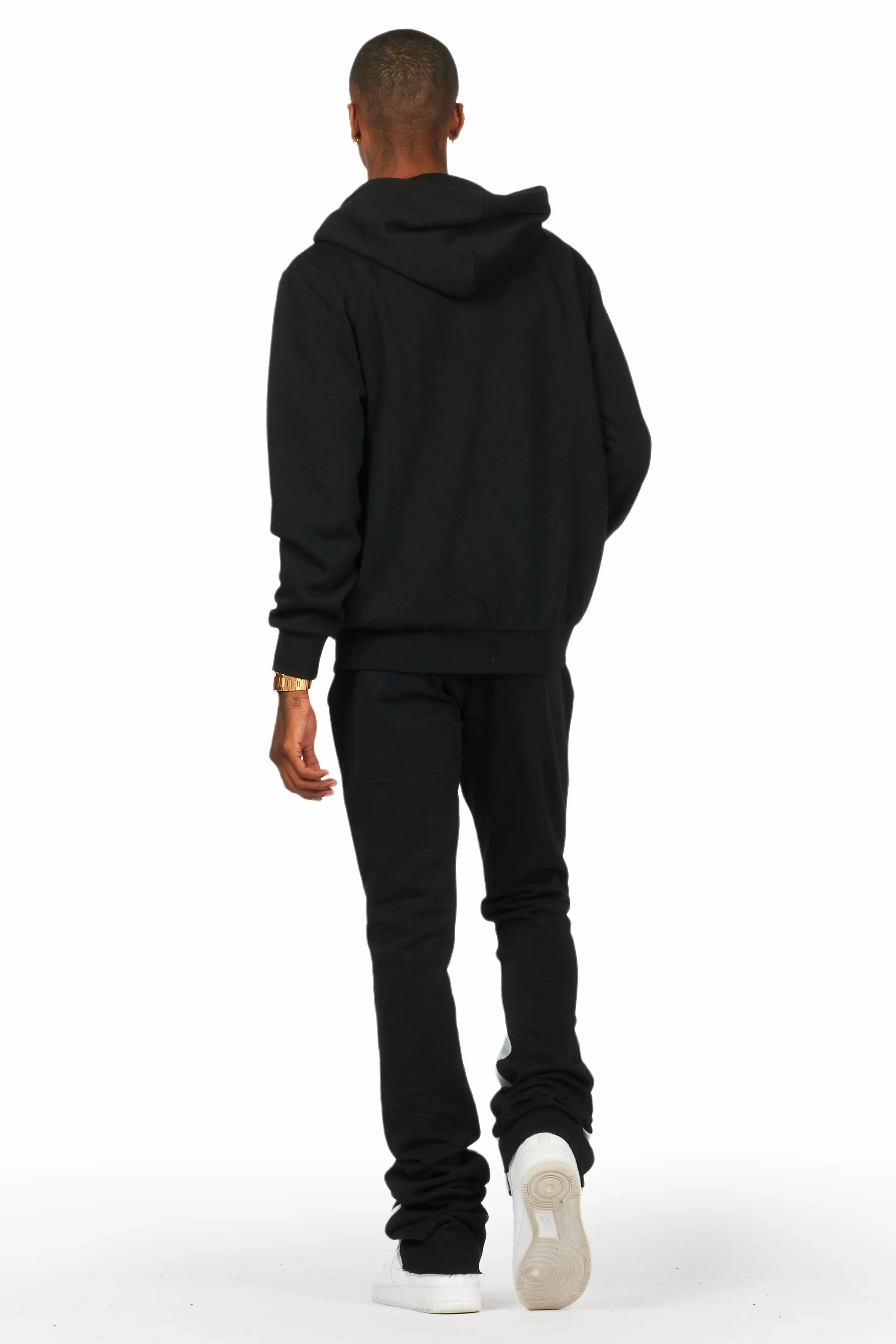 Raffer Black/White Hoodie/Super Stacked Flare Pant Set sold by Rockstar Original product image thumbnail 3