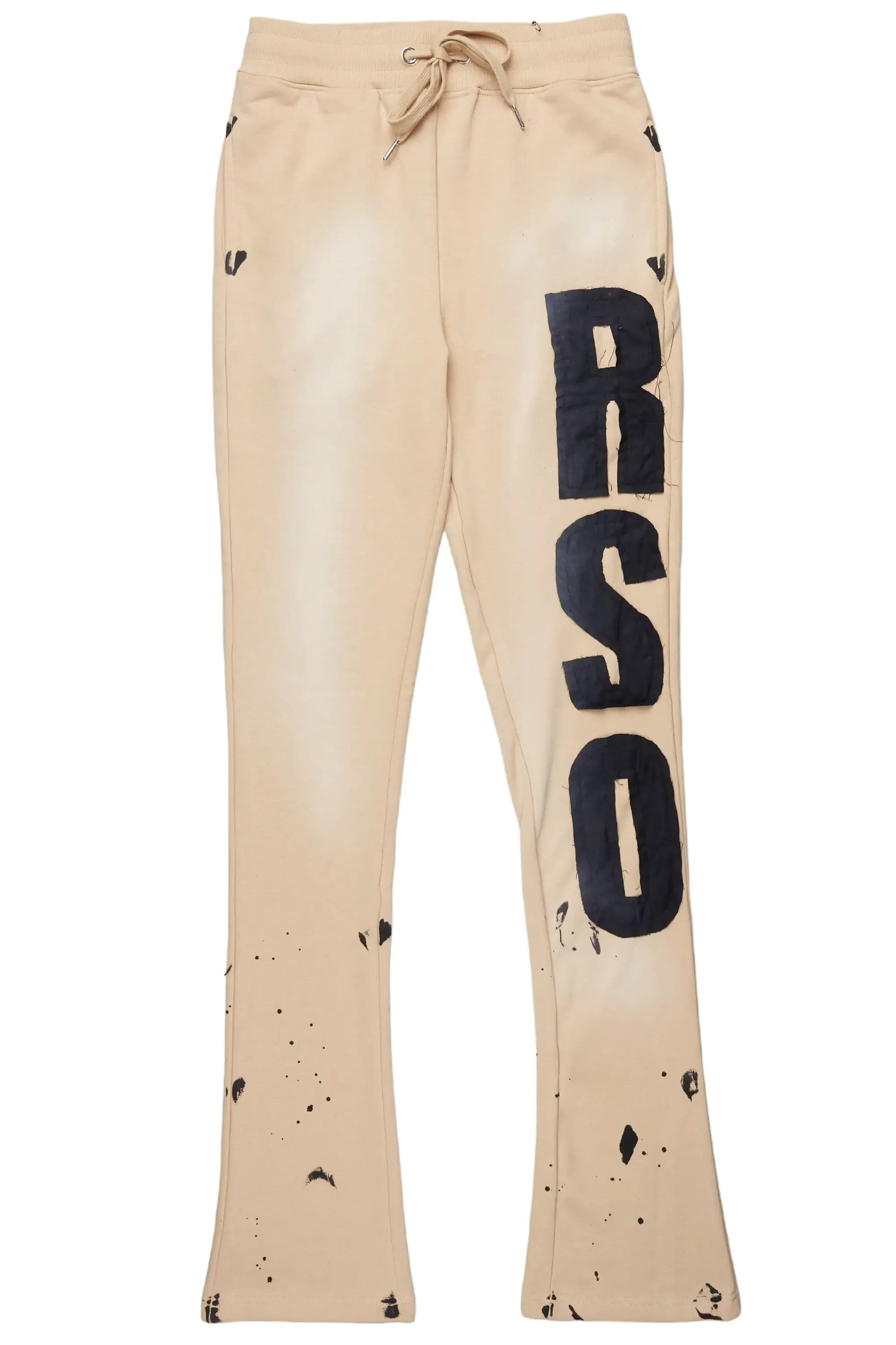 Acotas Khaki Patchwork Stacked Flare Pants sold by Rockstar Original product image thumbnail 2