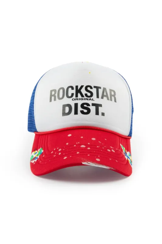 Neptune Royal/Red Trucker Hat sold by Rockstar Original