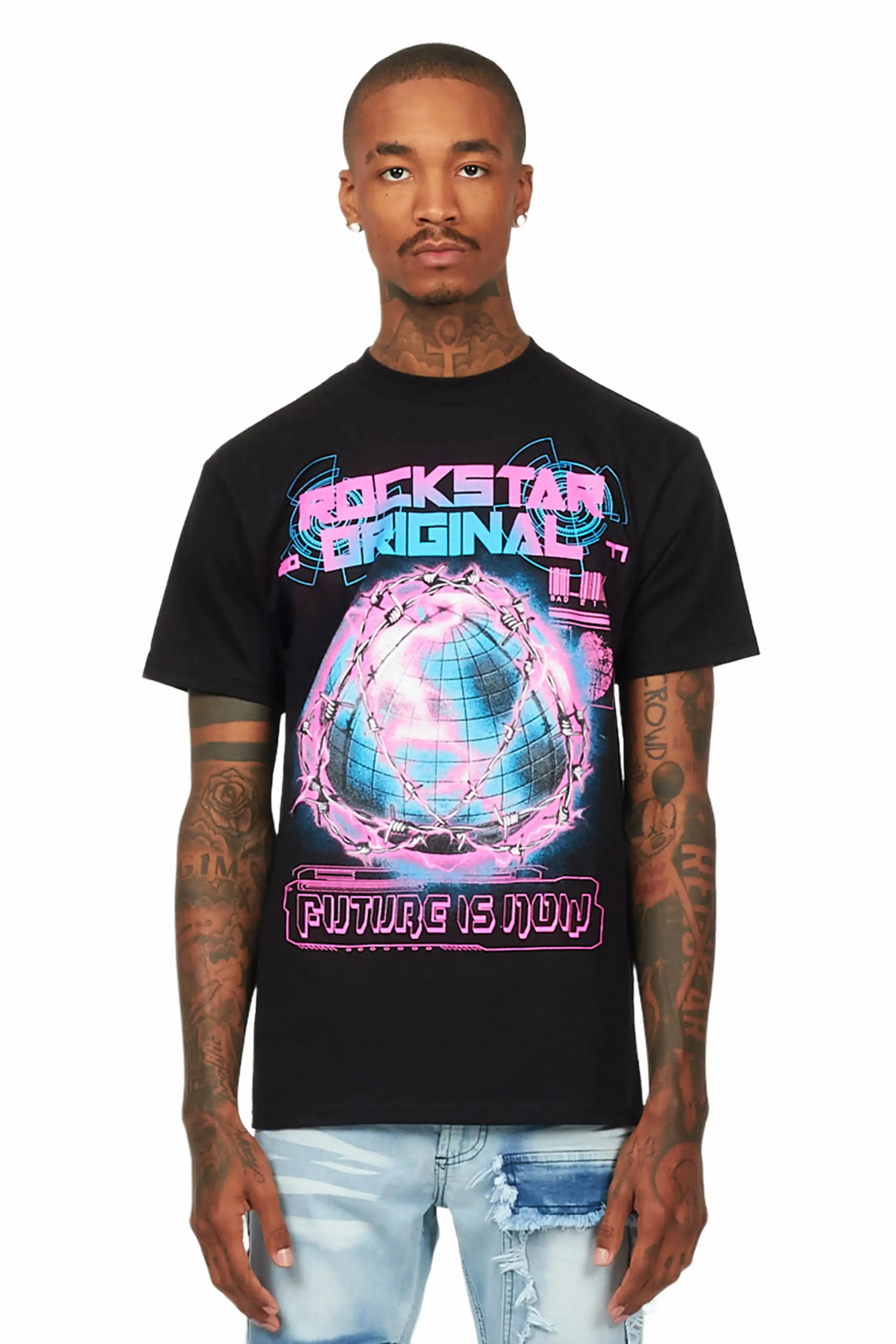 Digital Black Graphic T-Shirt sold by Rockstar Original