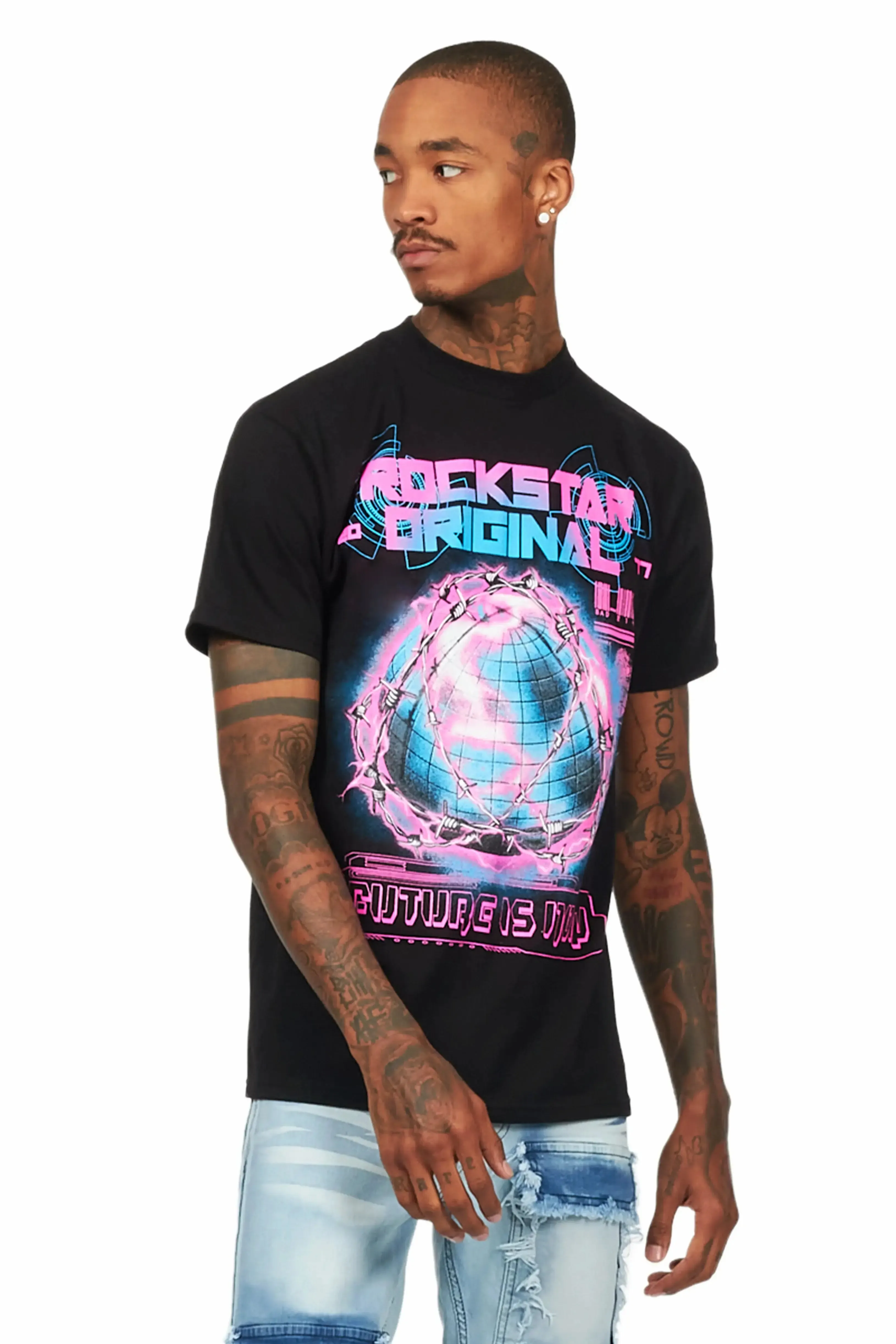 Digital Black Graphic T-Shirt sold by Rockstar Original product image thumbnail 4