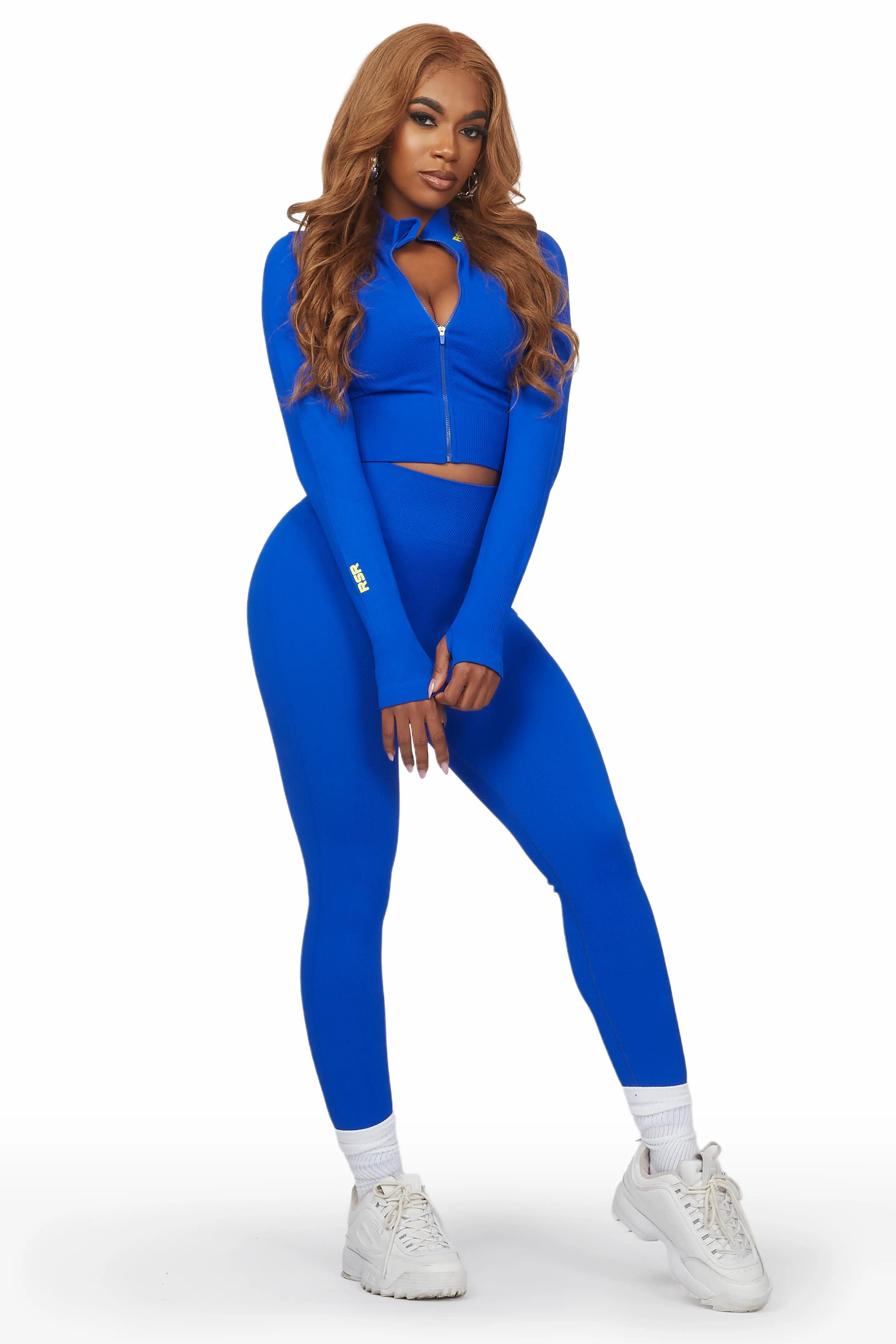 Nyala Royal Blue Textured Active Set sold by Rockstar Original product image thumbnail 2
