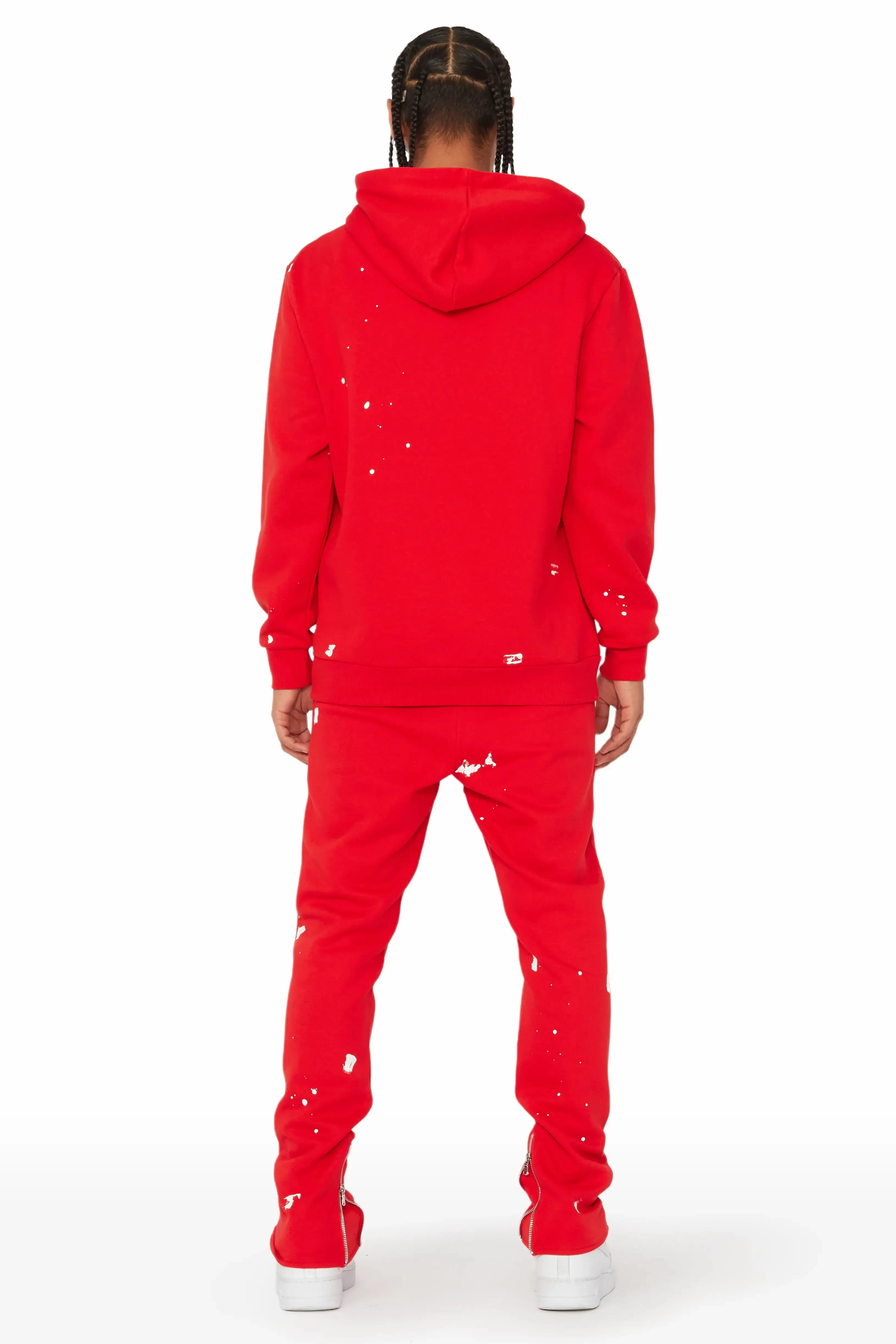 Ajani Red Slim Fit Track Set sold by Rockstar Original product image thumbnail 4
