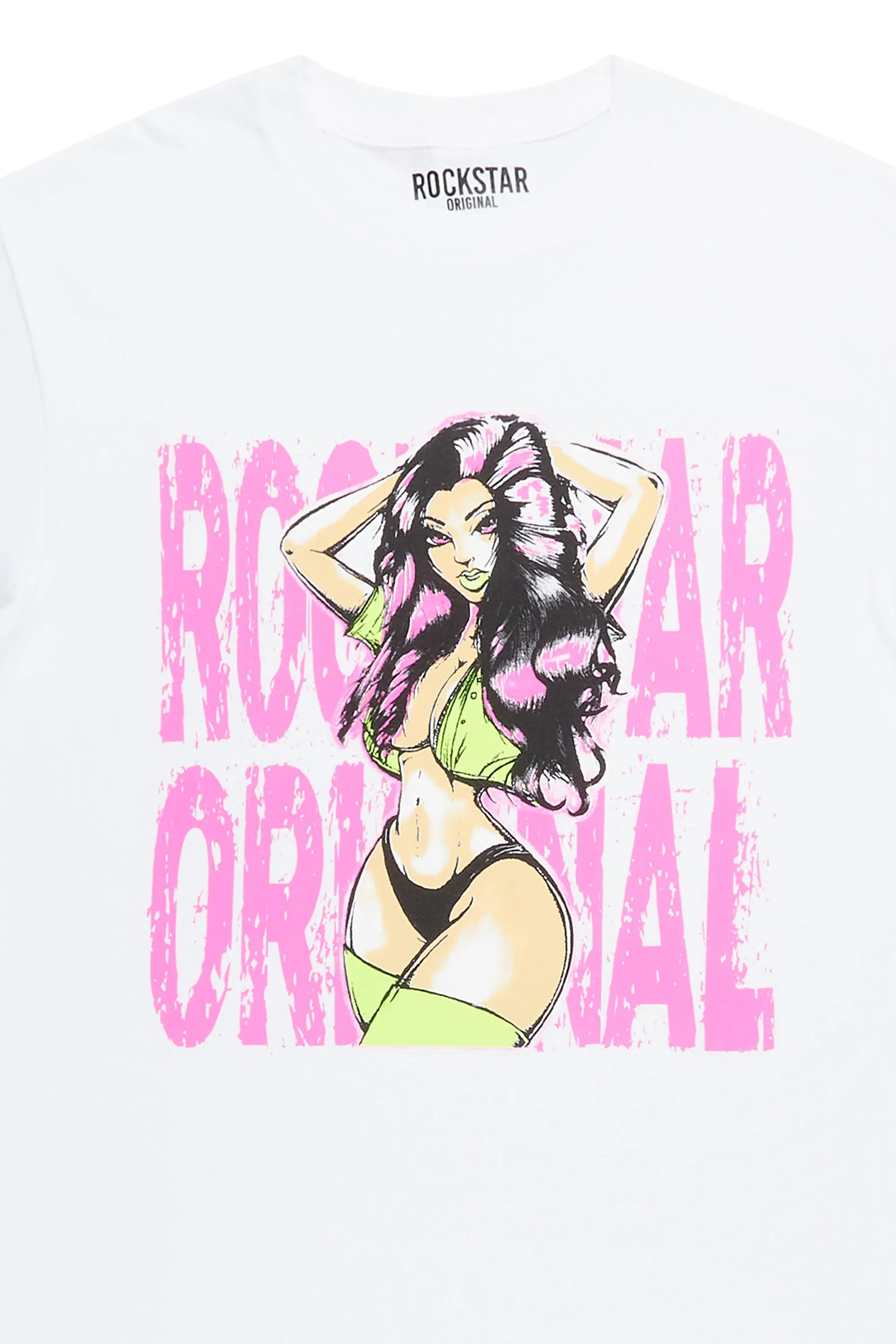 Angra White Graphic T-Shirt sold by Rockstar Original product image thumbnail 2