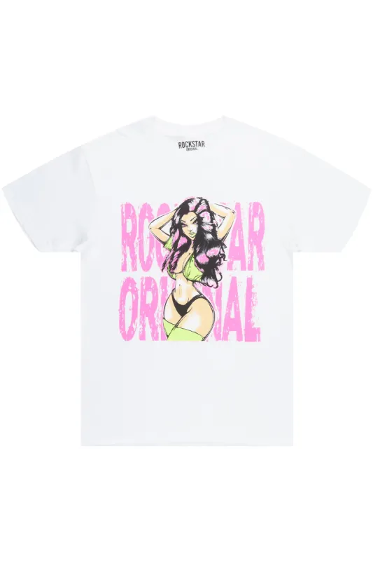 Angra White Graphic T-Shirt made by Rockstar Original