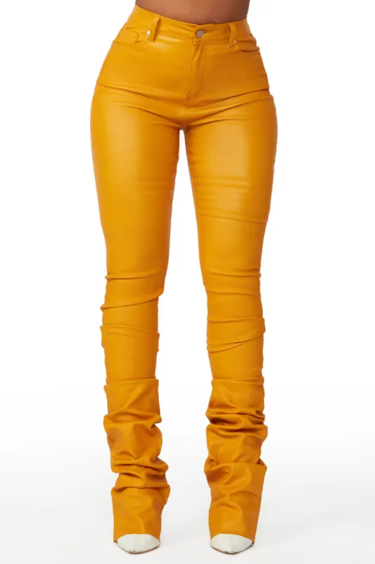 Azalea Gold PU Super Stacked Pant sold by Rockstar Original