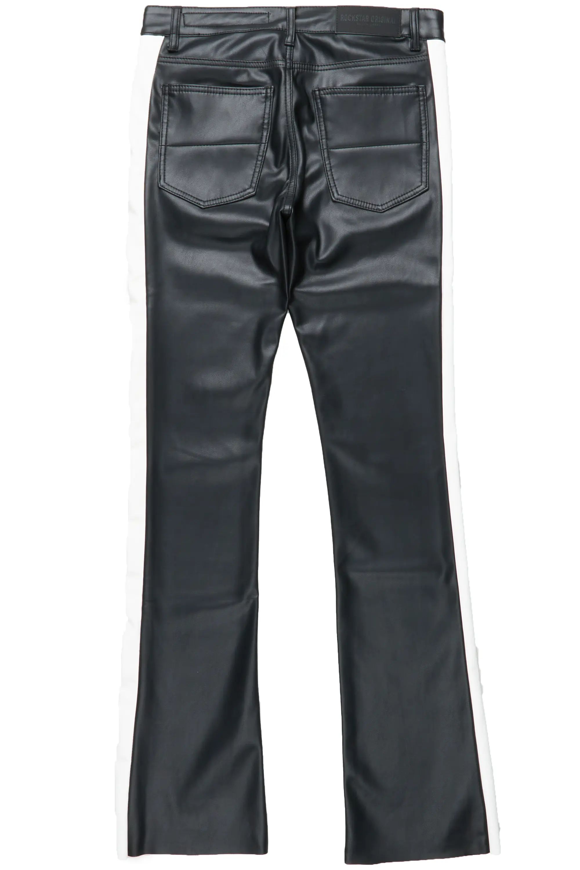 Avani Black/White Faux Leather Jean sold by Rockstar Original product image thumbnail 5