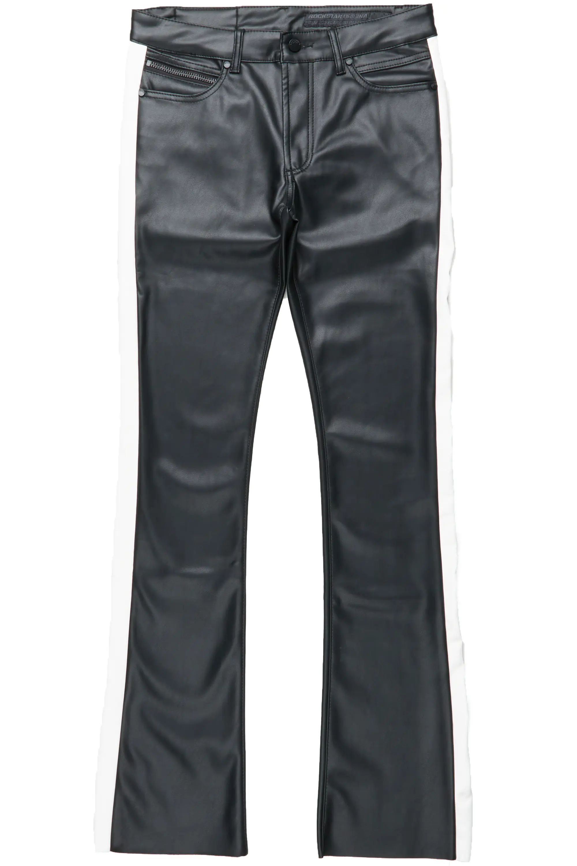 Avani Black/White Faux Leather Jean sold by Rockstar Original product image thumbnail 4
