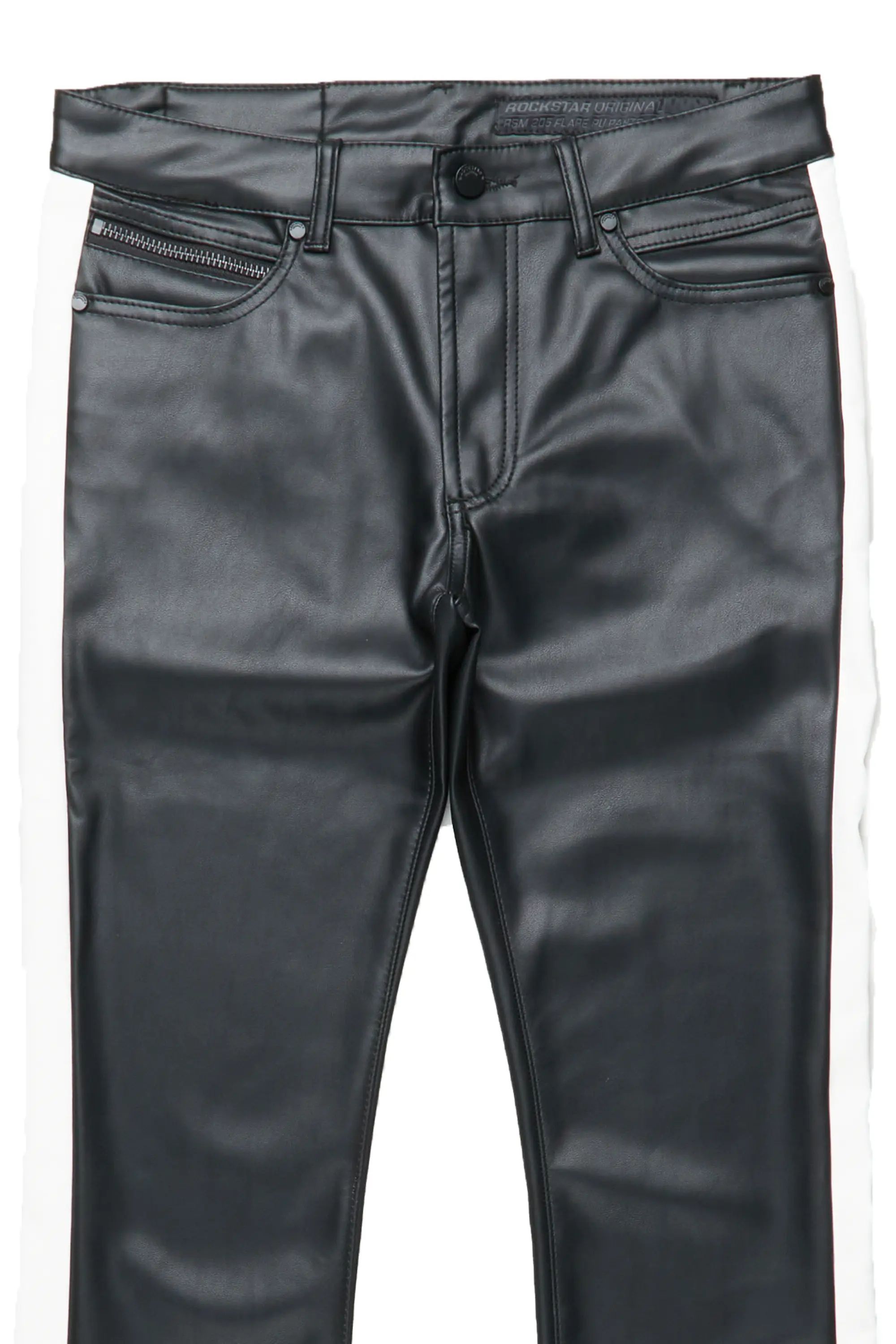 Avani Black/White Faux Leather Jean sold by Rockstar Original product image thumbnail 3
