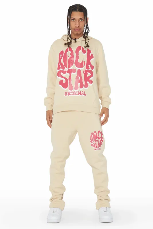 Warblen Beige Slim Fit Track Set sold by Rockstar Original