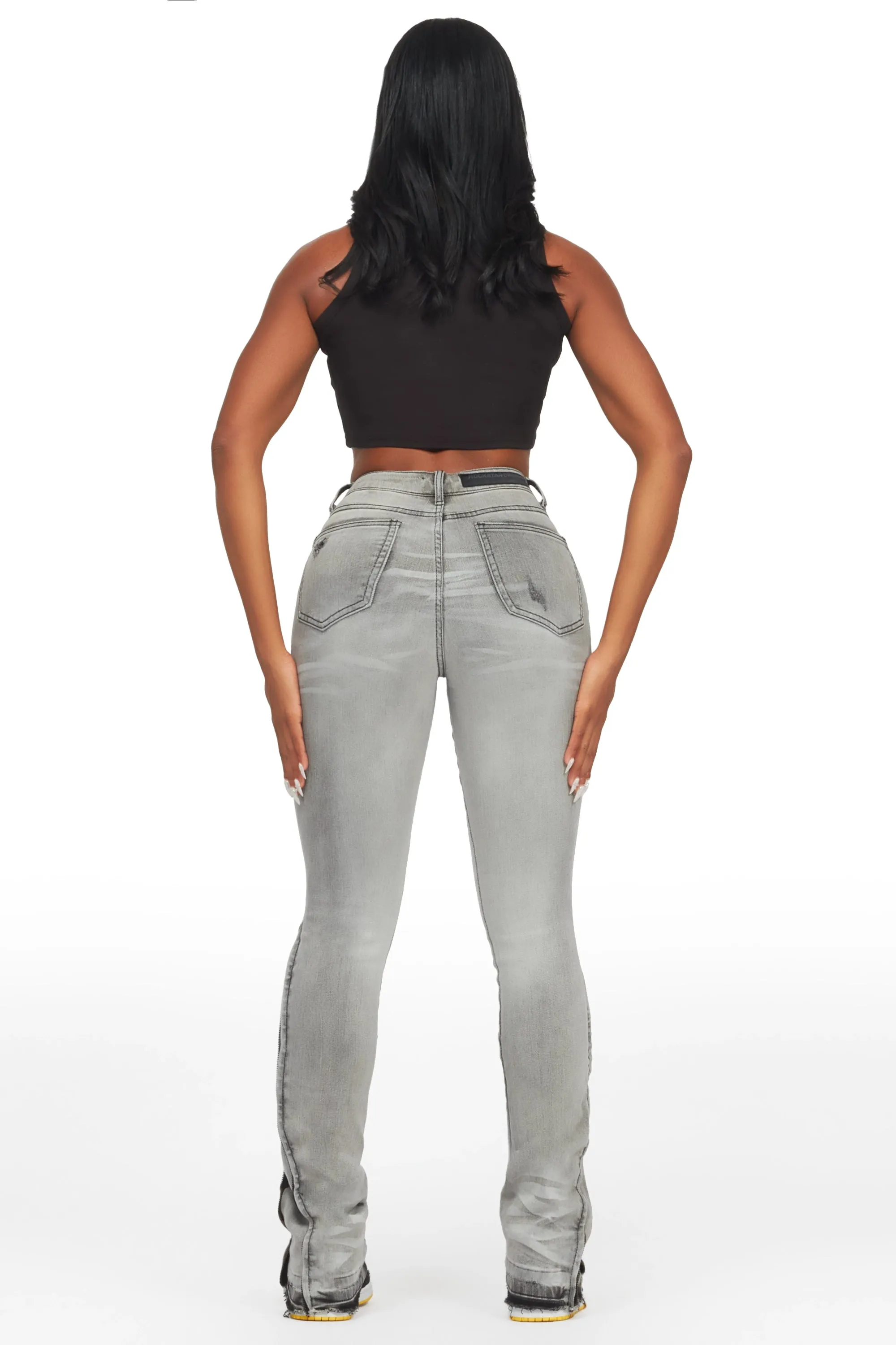 Whitley Grey Stacked Jean sold by Rockstar Original product image thumbnail 5