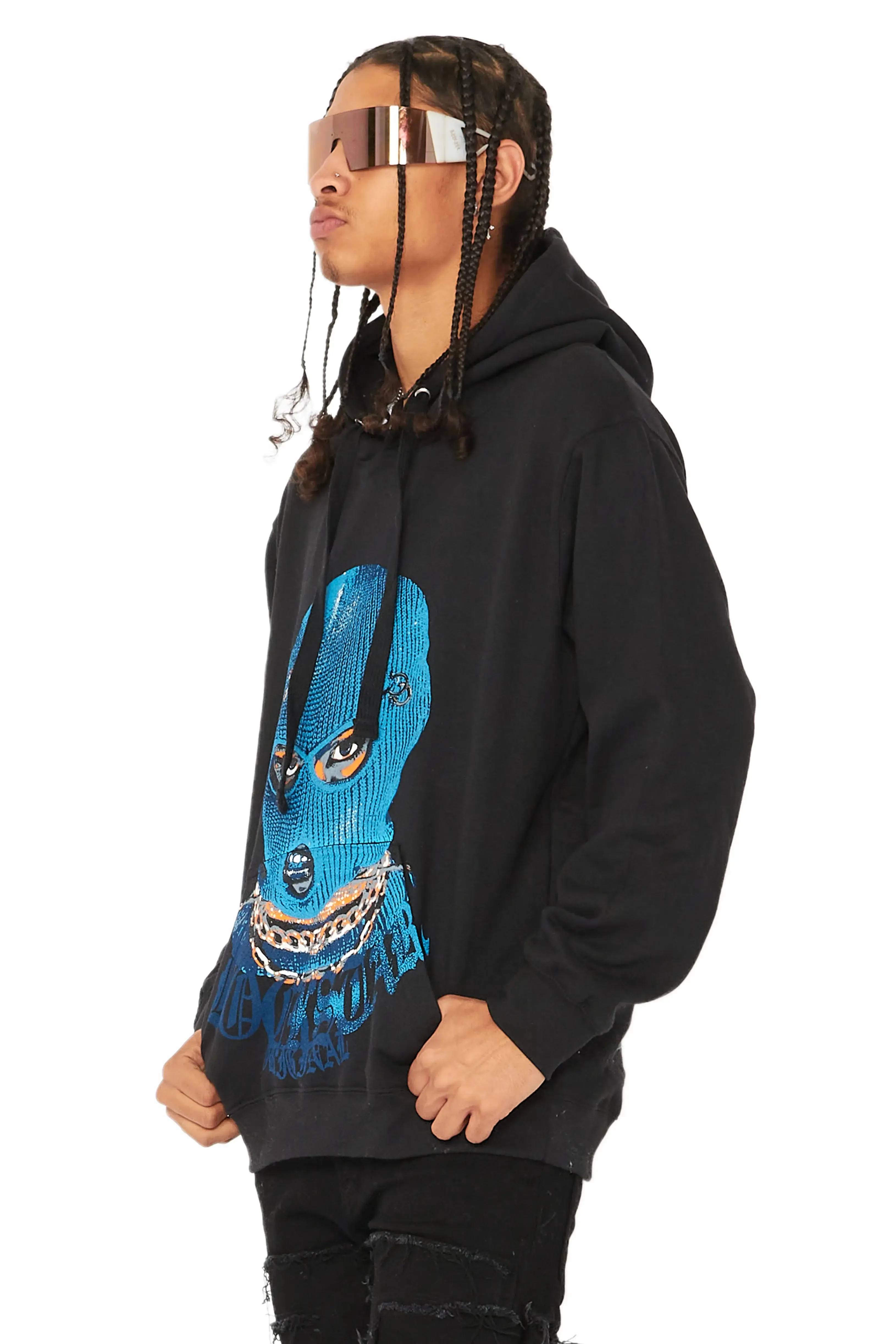 Murdra Black/Blue Graphic Hoodie sold by Rockstar Original product image thumbnail 4