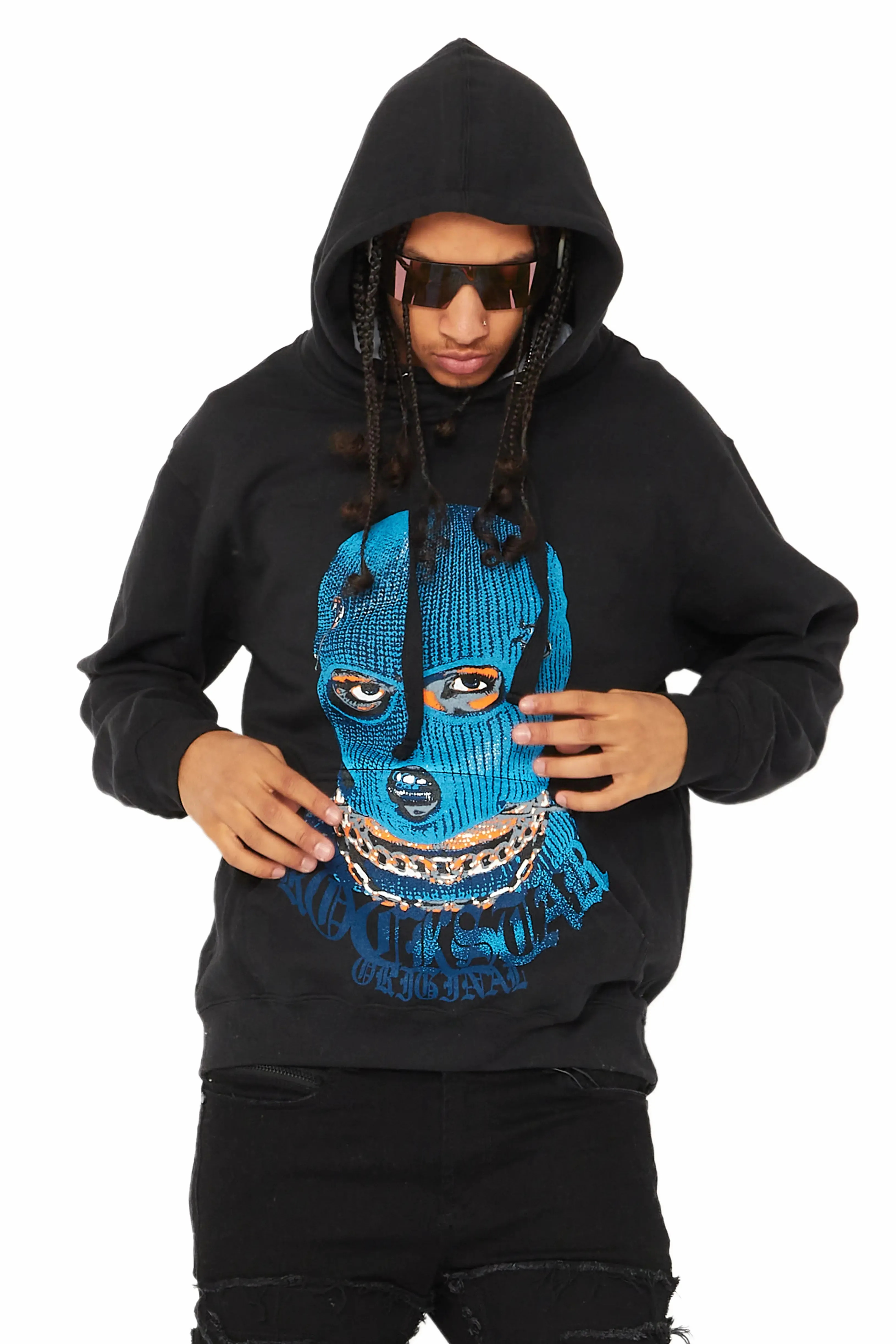 Murdra Black/Blue Graphic Hoodie sold by Rockstar Original product image thumbnail 5