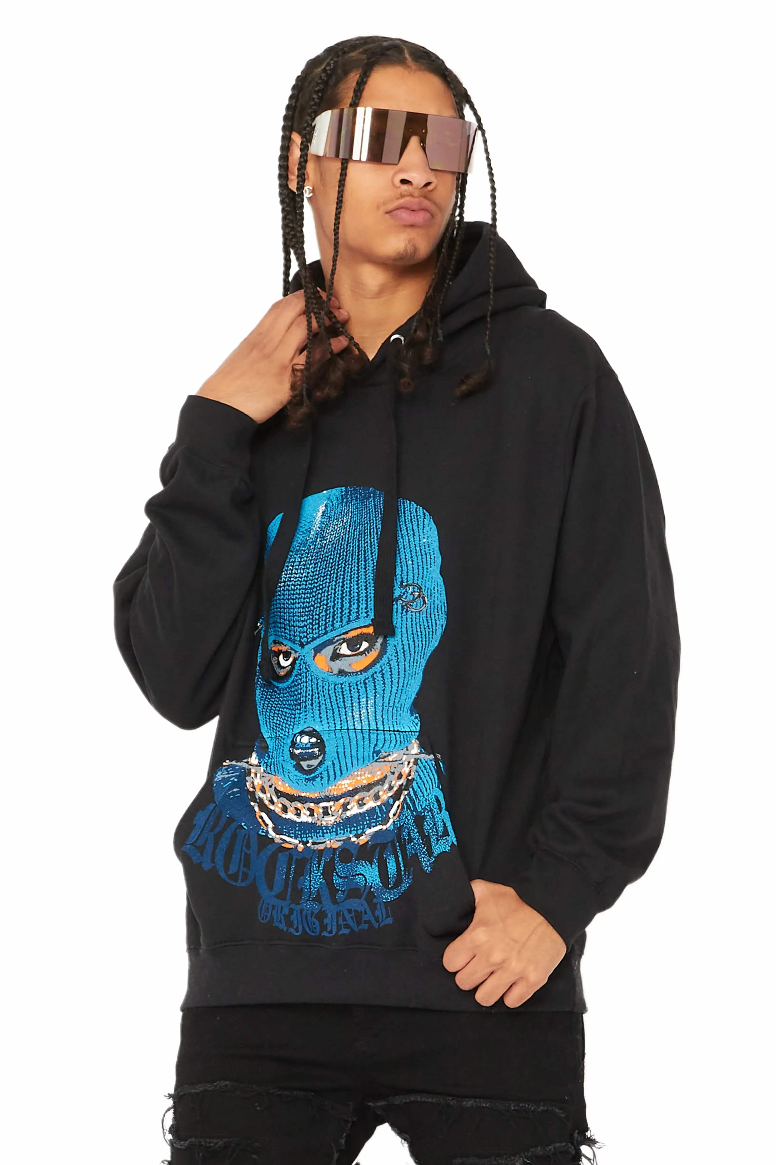 Murdra Black/Blue Graphic Hoodie sold by Rockstar Original product image thumbnail 3