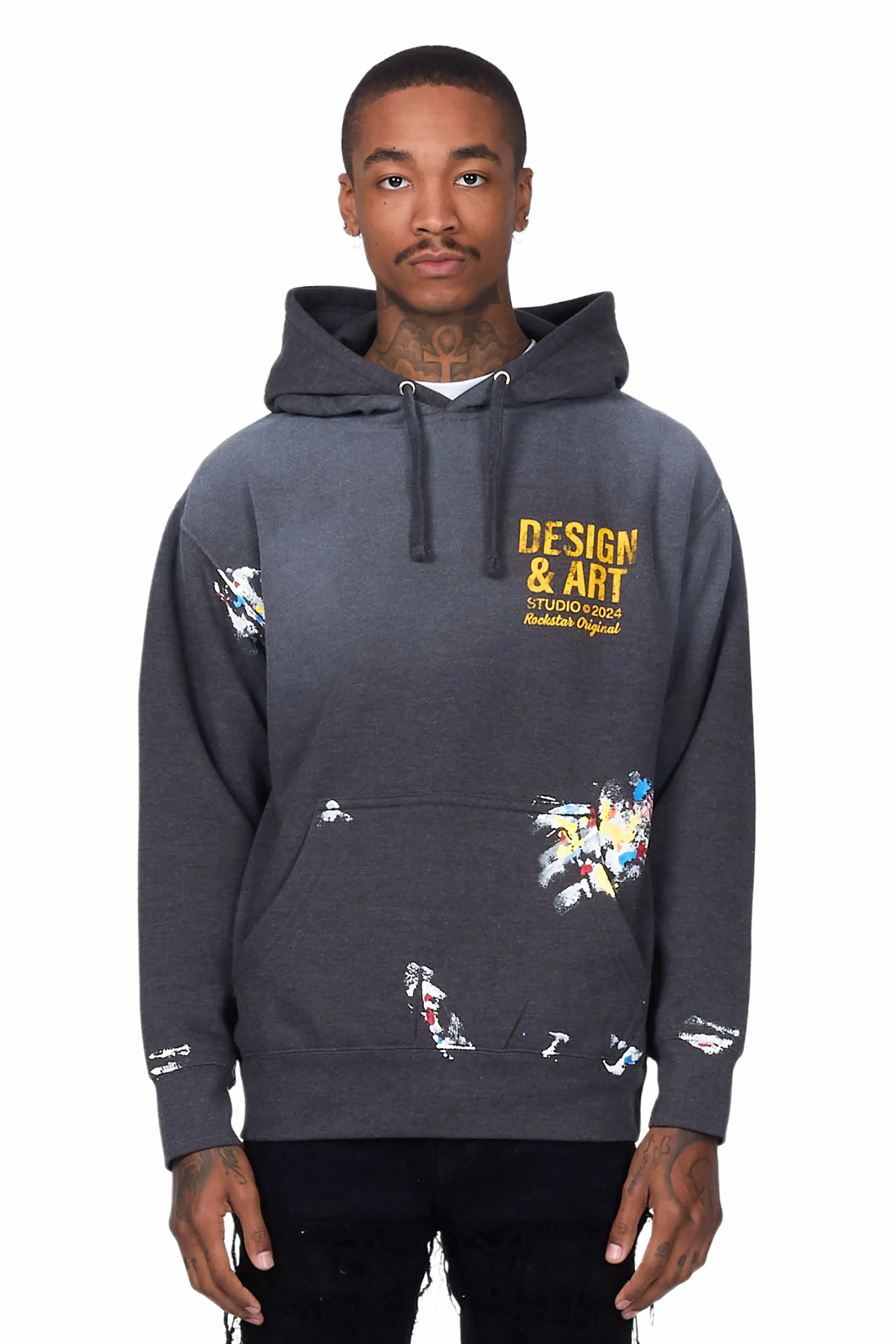 Mancha Charcoal Graphic Hoodie sold by Rockstar Original product image thumbnail 4