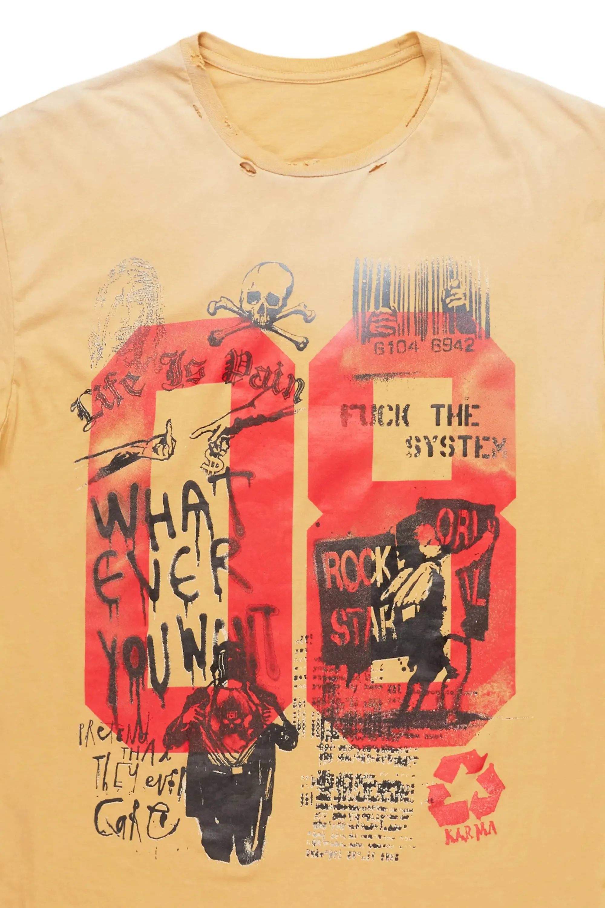 Kammile Beige Oversized T-Shirt sold by Rockstar Original product image thumbnail 2