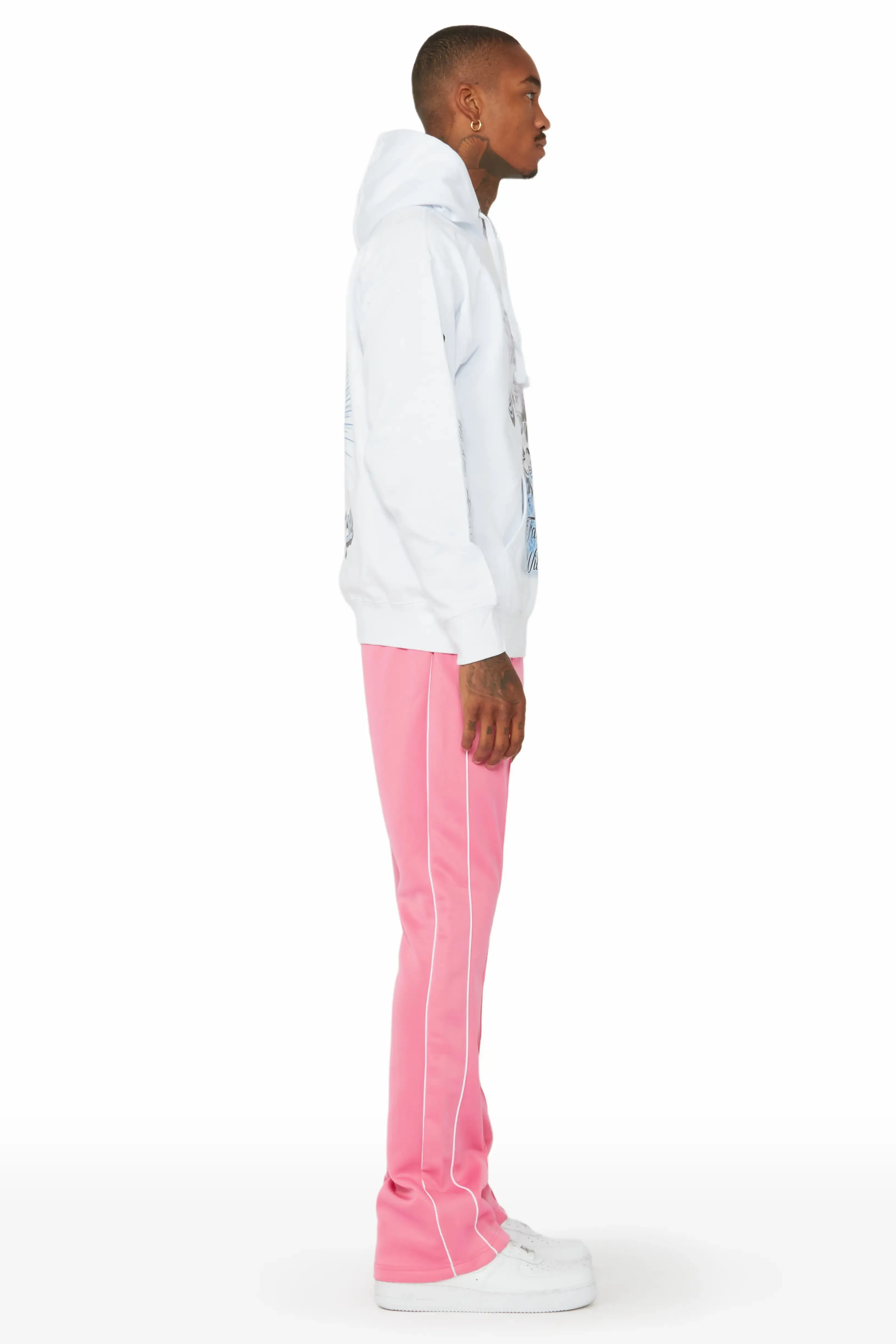 Kimball White/Pink Graphic Hoodie/Track Pant Set sold by Rockstar Original product image thumbnail 4