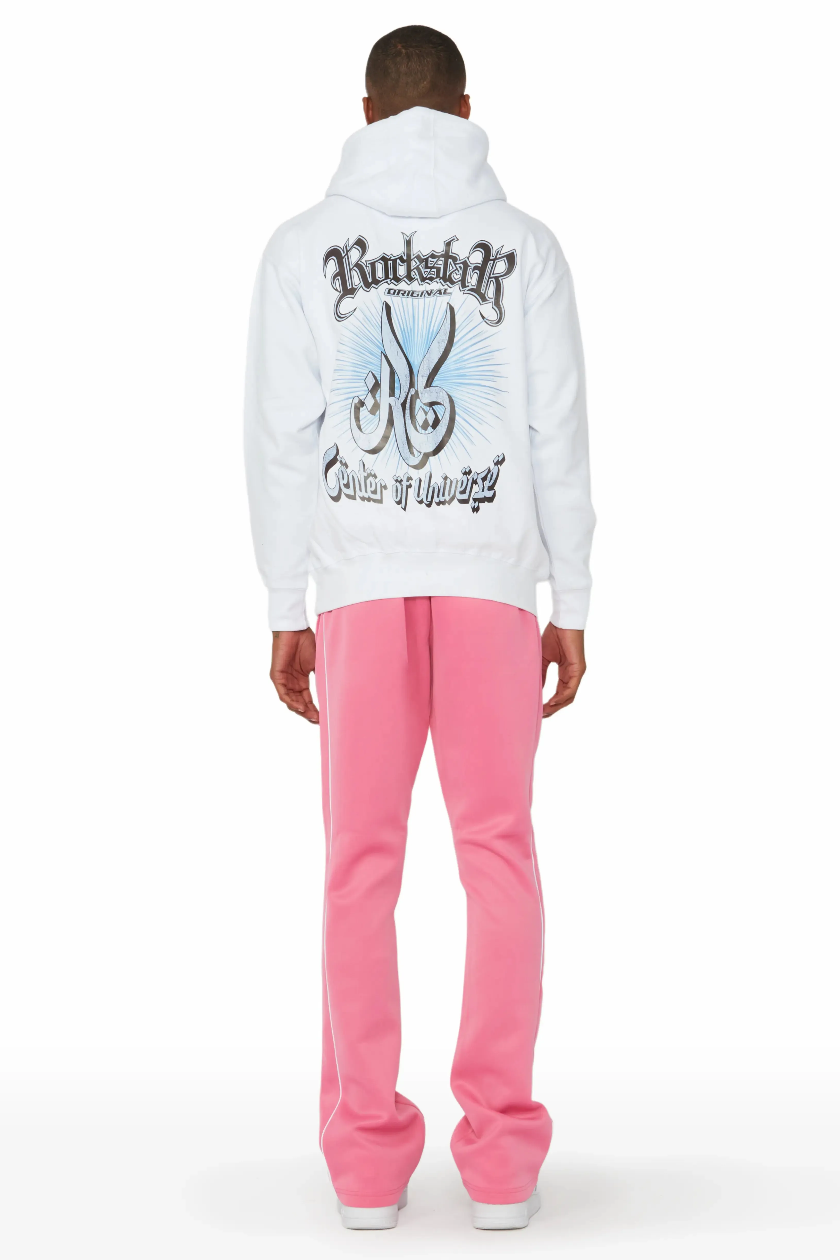 Kimball White/Pink Graphic Hoodie/Track Pant Set sold by Rockstar Original product image thumbnail 5