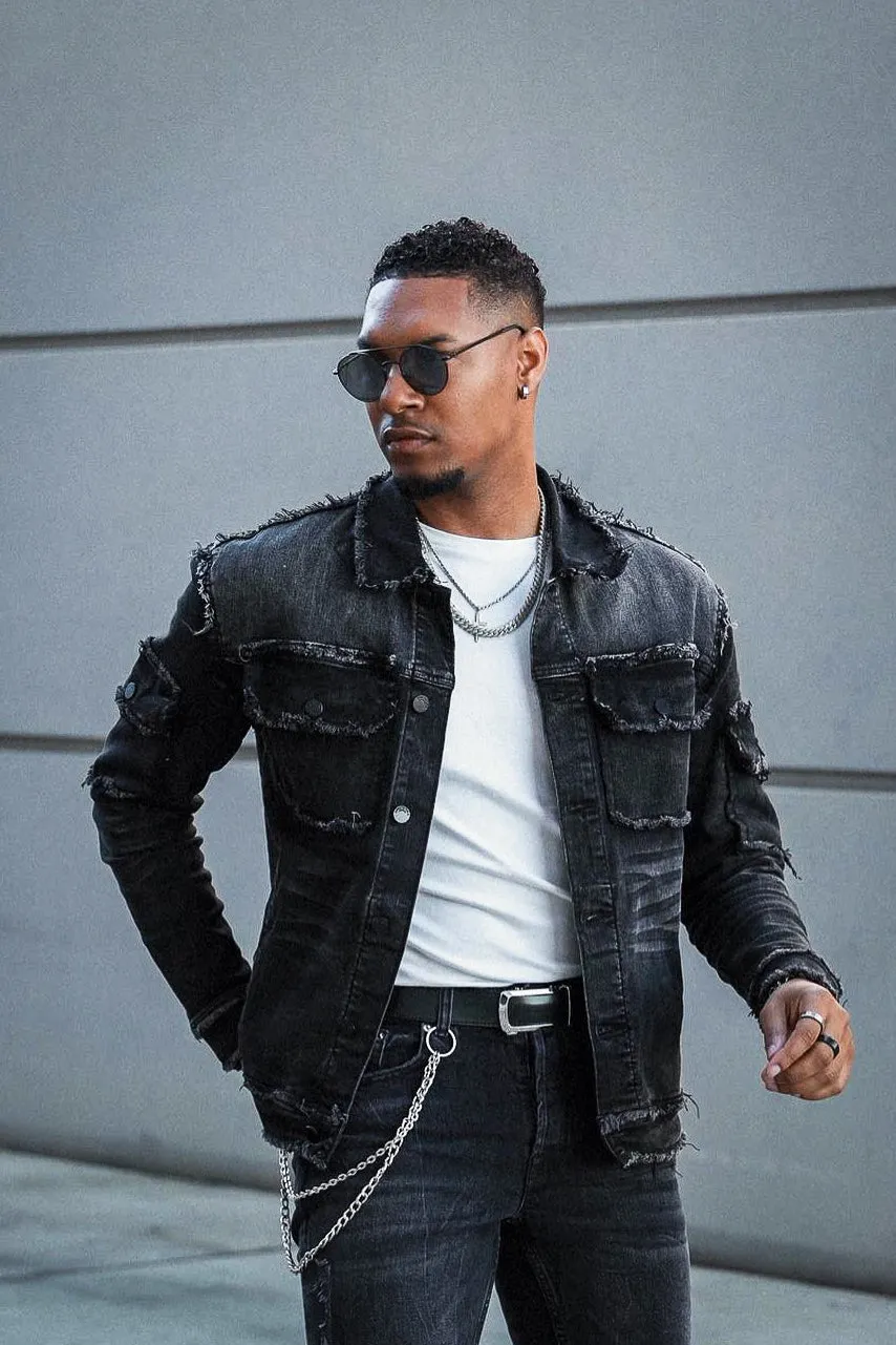 Tyrell Grey Wash Jean Jacket sold by Rockstar Original product image thumbnail 2