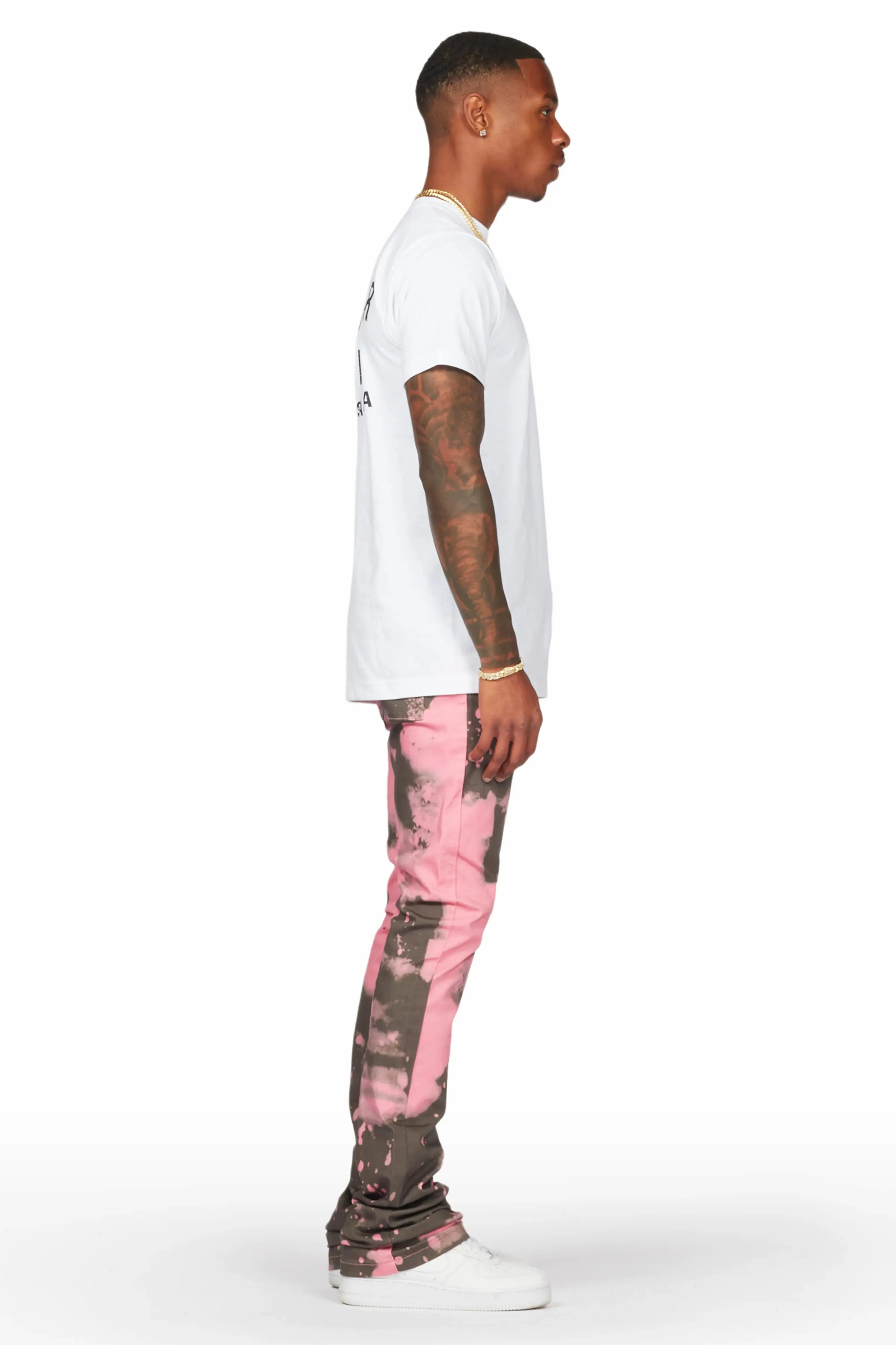 Alam Pink Stacked Flare Pant sold by Rockstar Original product image thumbnail 5
