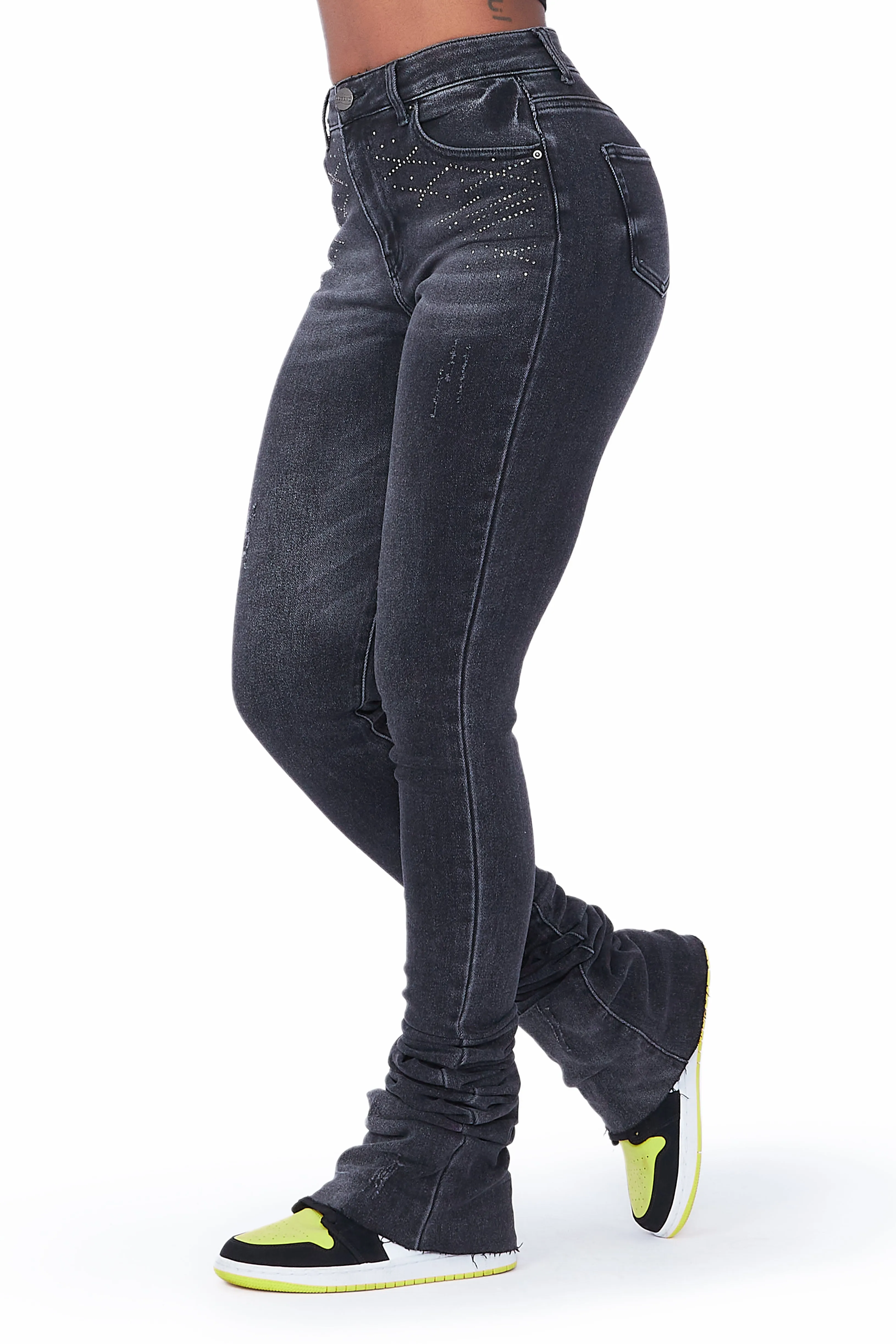 Jayleen Black Super Stacked Jean sold by Rockstar Original product image thumbnail 4