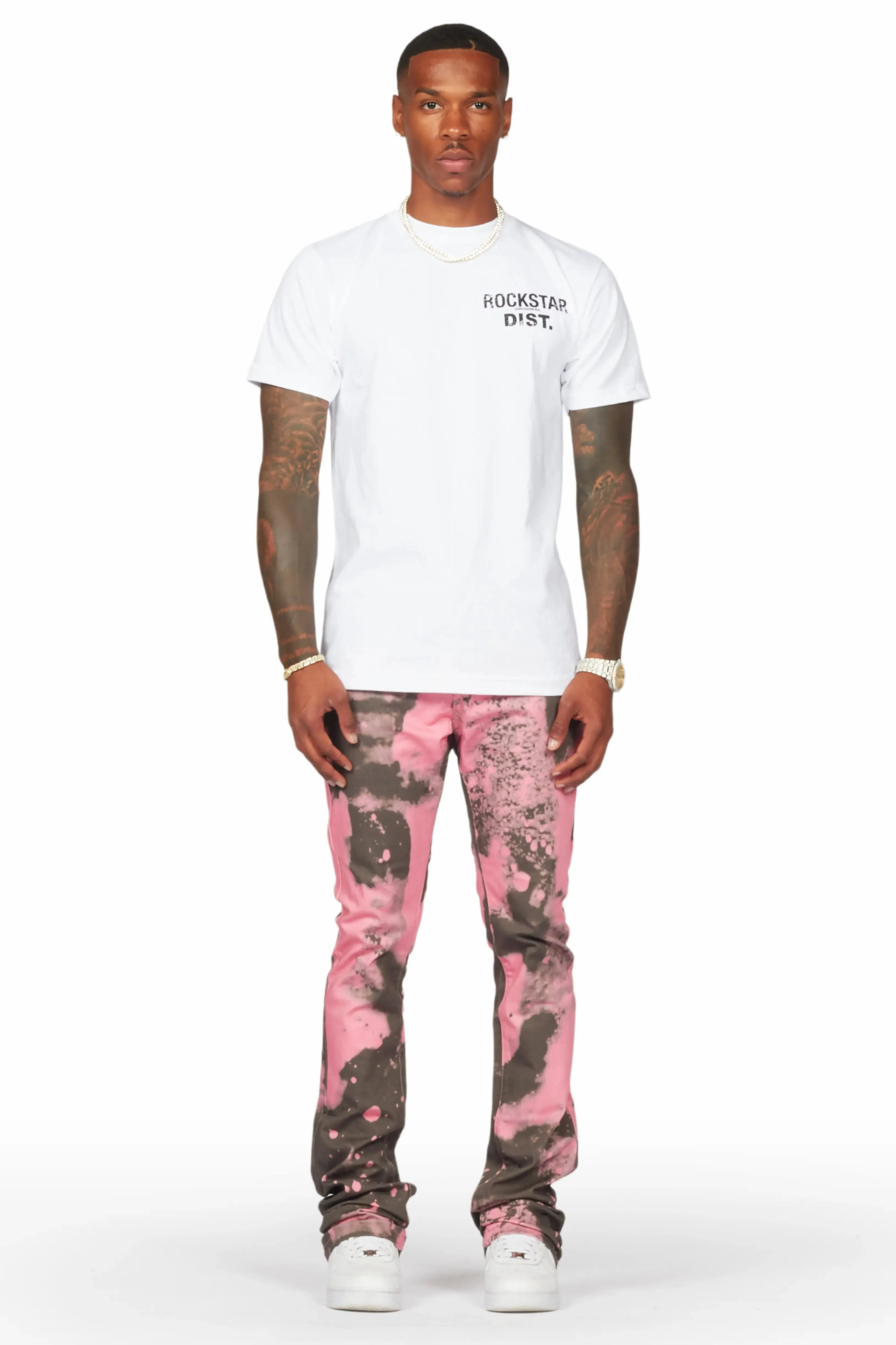 Alam Pink Stacked Flare Pant sold by Rockstar Original product image thumbnail 3