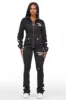 Hadley Black Tricot Super Stacked Trackset sold by Rockstar Original