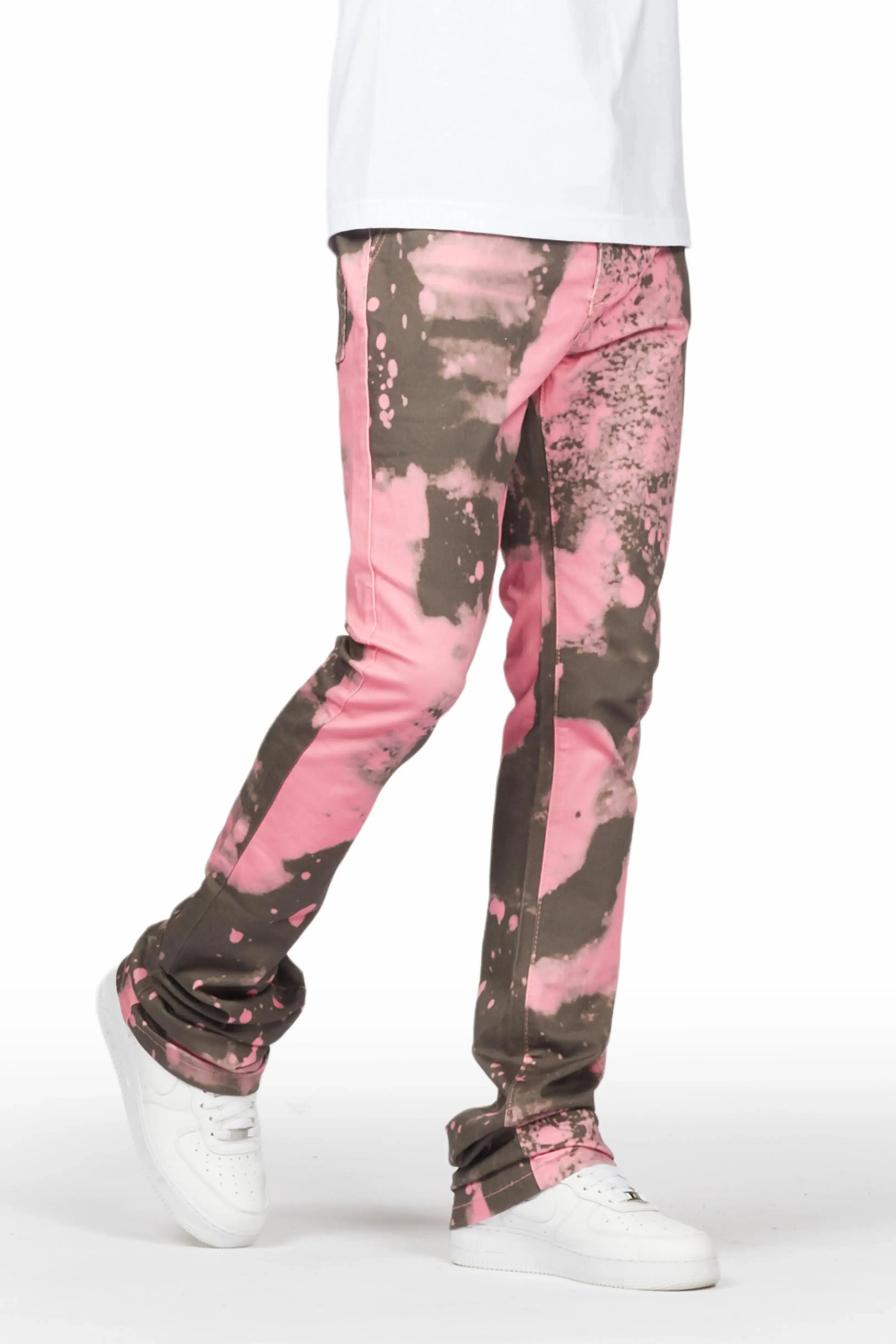 Alam Pink Stacked Flare Pant sold by Rockstar Original