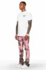 Alam Pink Stacked Flare Pant sold by Rockstar Original