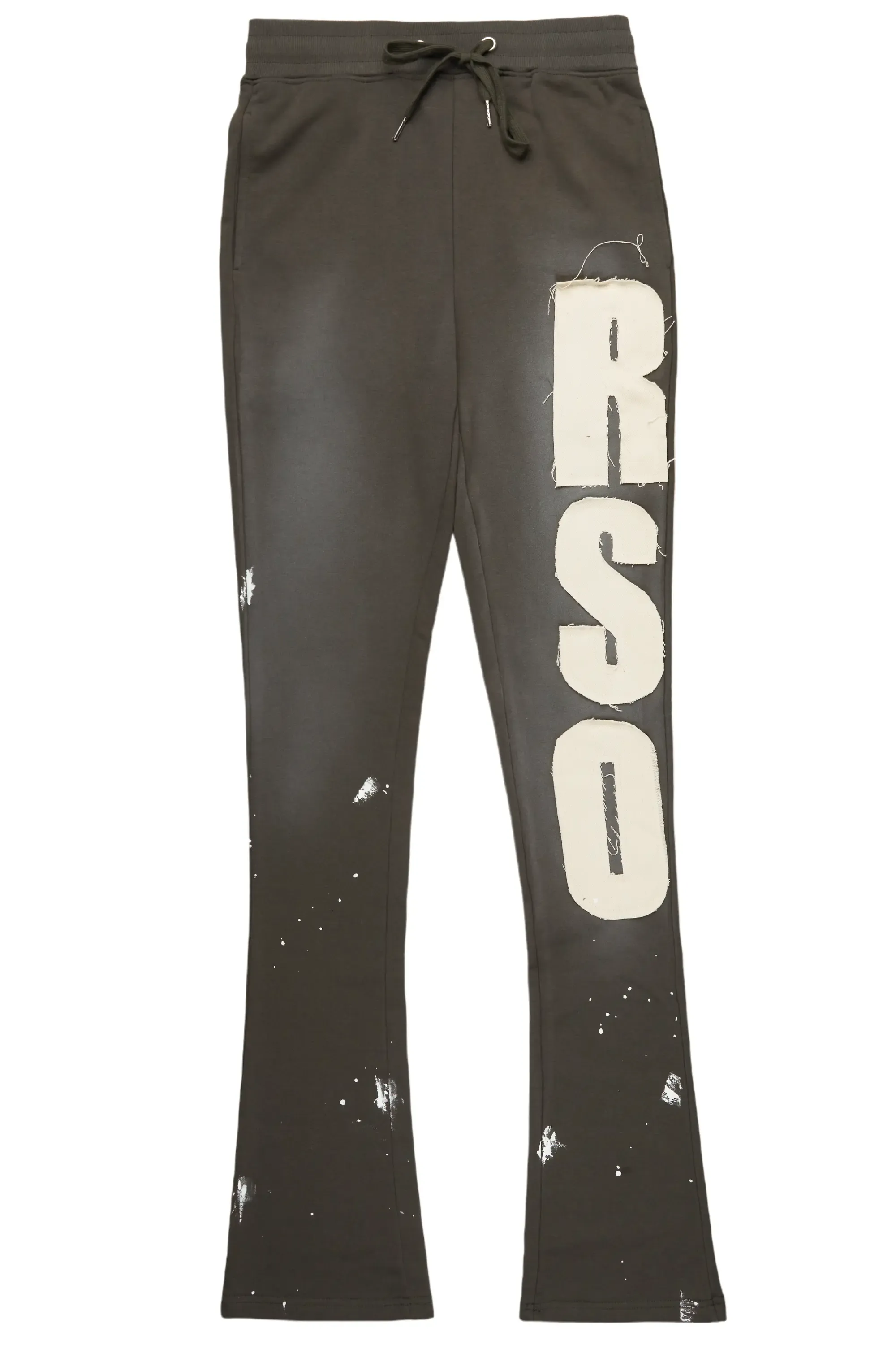 Acotas Olive Patchwork Stacked Flare Pants sold by Rockstar Original product image thumbnail 2