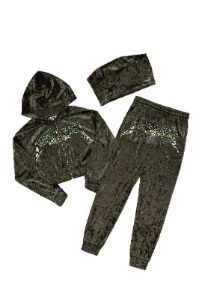 Sasha Olive 3 Piece Velour Trackset sold by Rockstar Original
