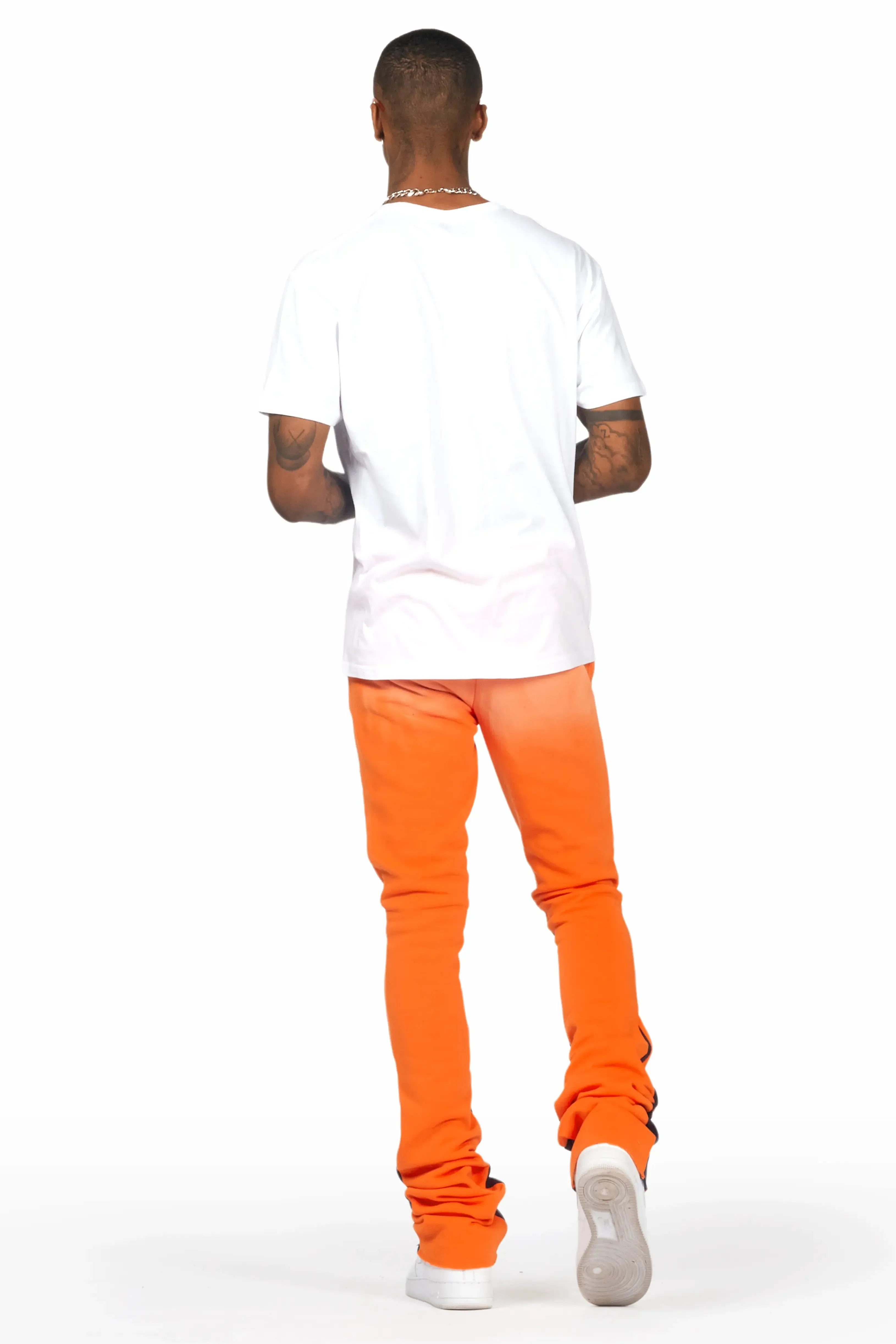 Braindead White/Orange T-Shirt/Super Stacked Track Set sold by Rockstar Original product image thumbnail 4