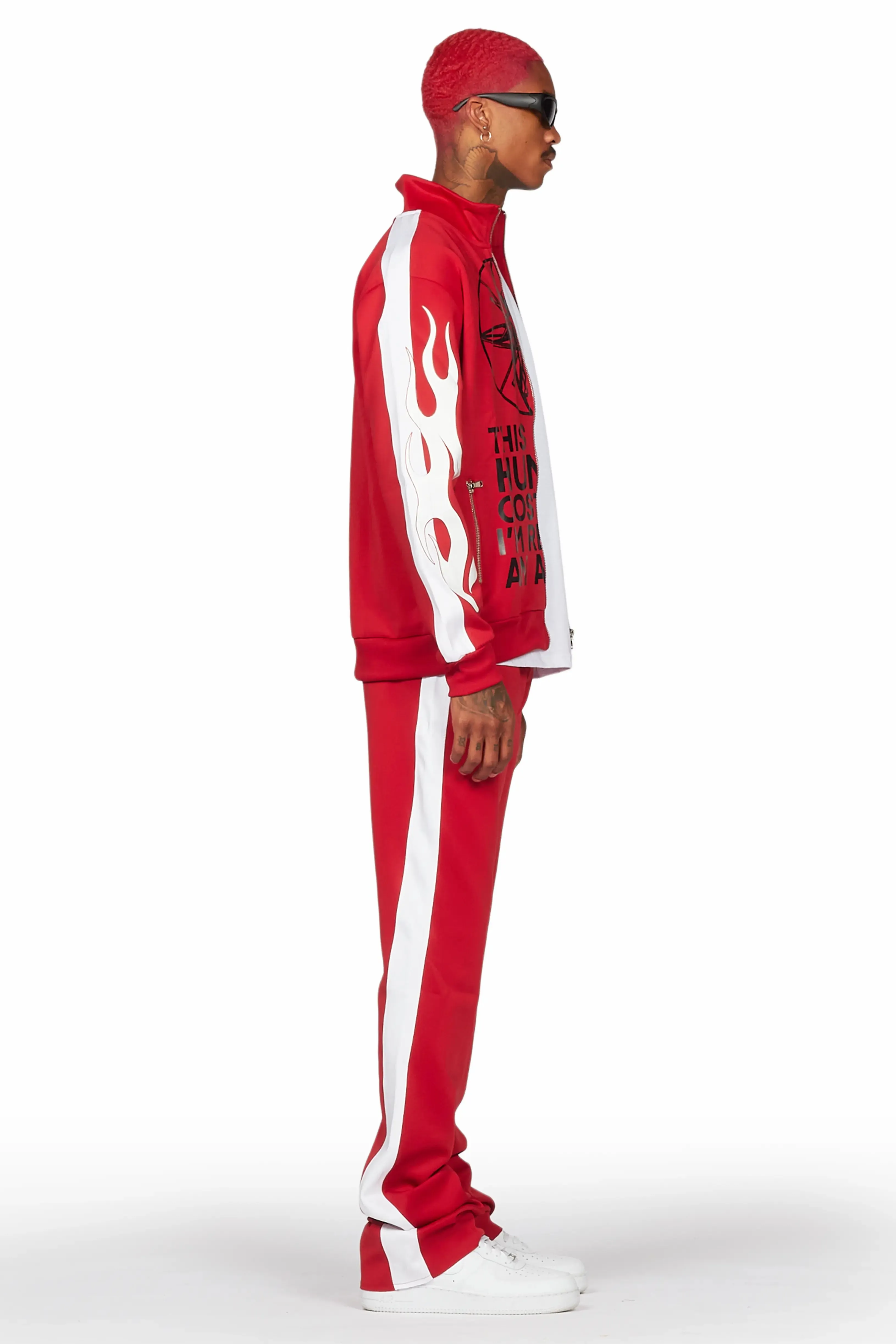 Galyn Red Tricot Super Stacked Track Set sold by Rockstar Original product image thumbnail 3