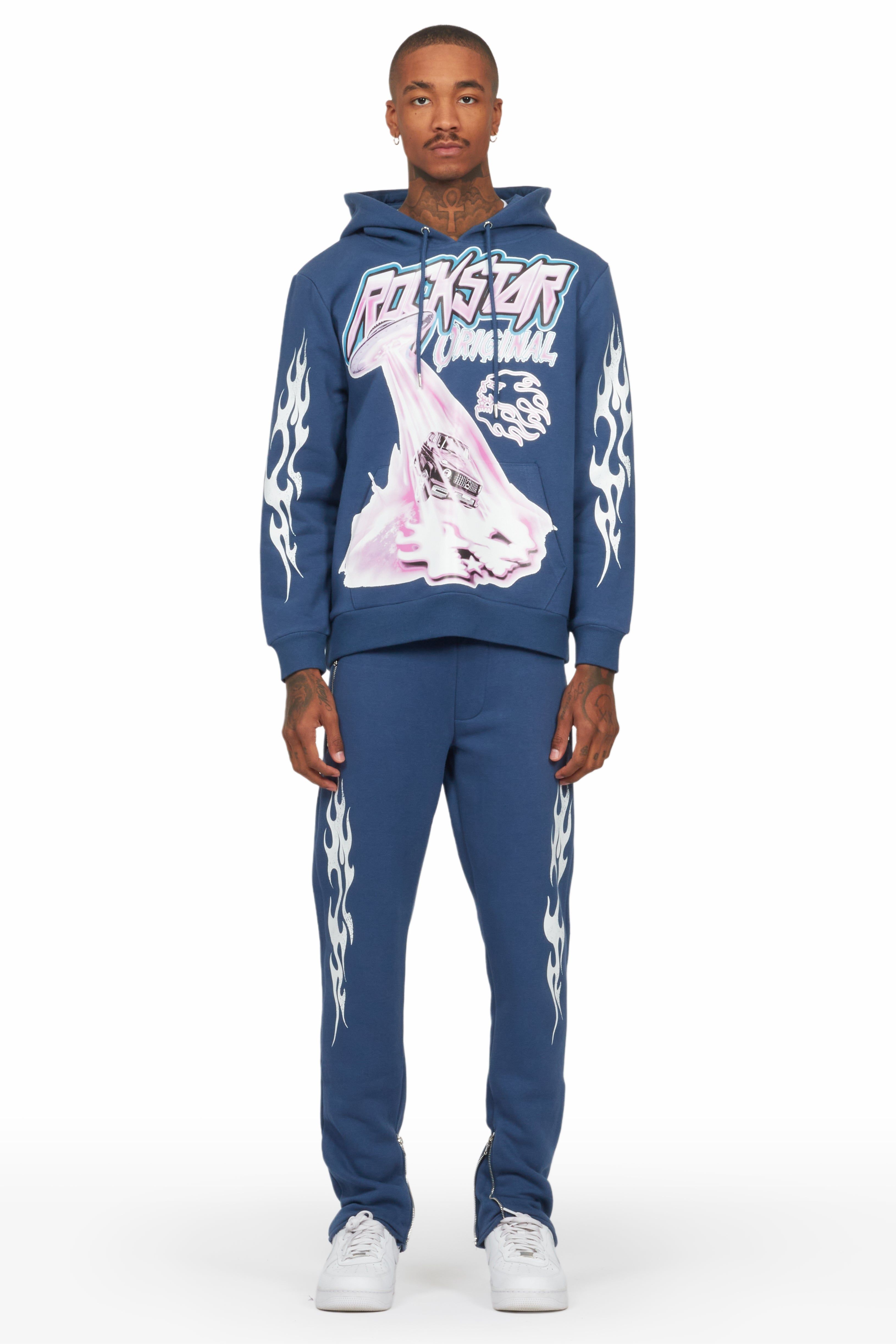 Darwin Navy Slim Fit Track Set sold by Rockstar Original