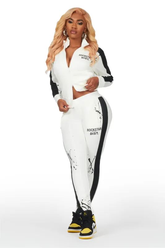 Arelia White/Black Drippy Trackset sold by Rockstar Original
