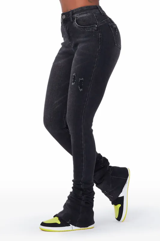 Ayana Grey Wash Super Stacked Jean sold by Rockstar Original