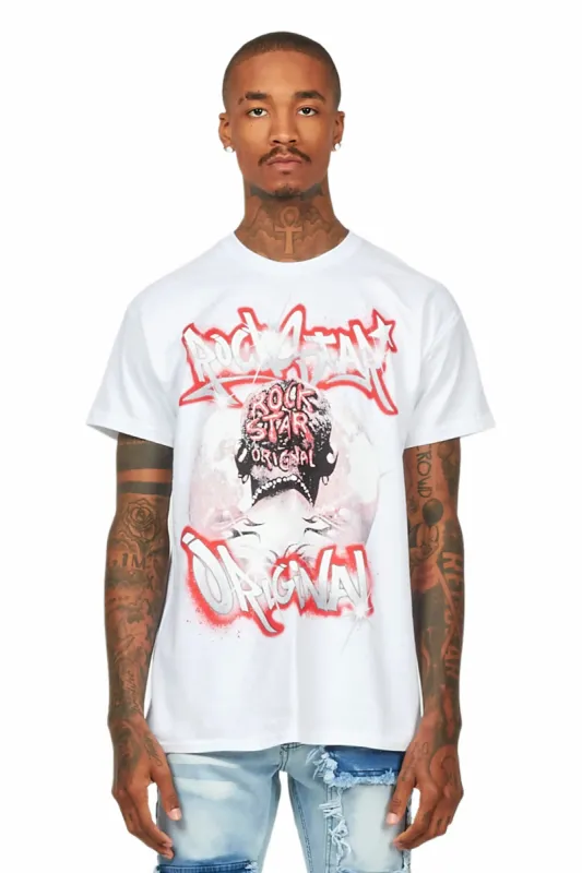 Euclid White Graphic T-Shirt sold by Rockstar Original