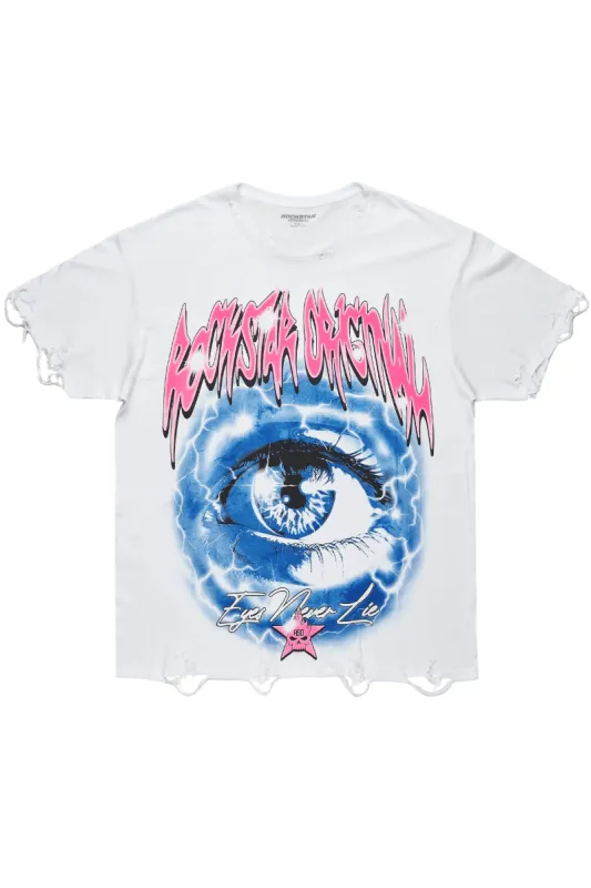 Erianna White Oversized T-Shirt sold by Rockstar Original